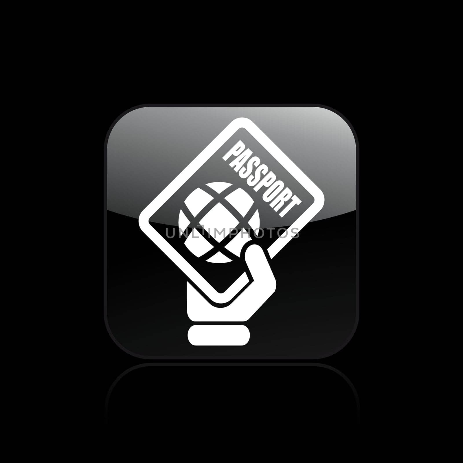 Vector illustration of single isolated passport icon