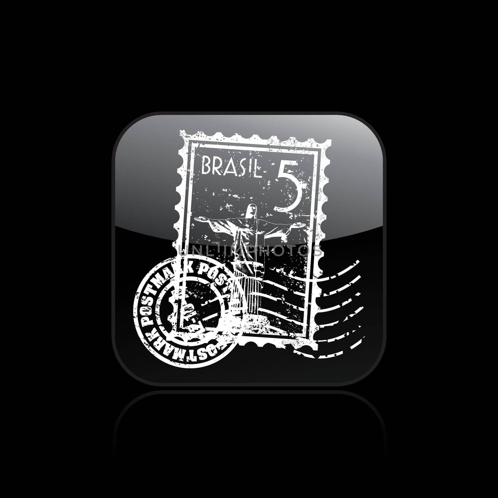 Vector illustration of single isolated Brazil icon
