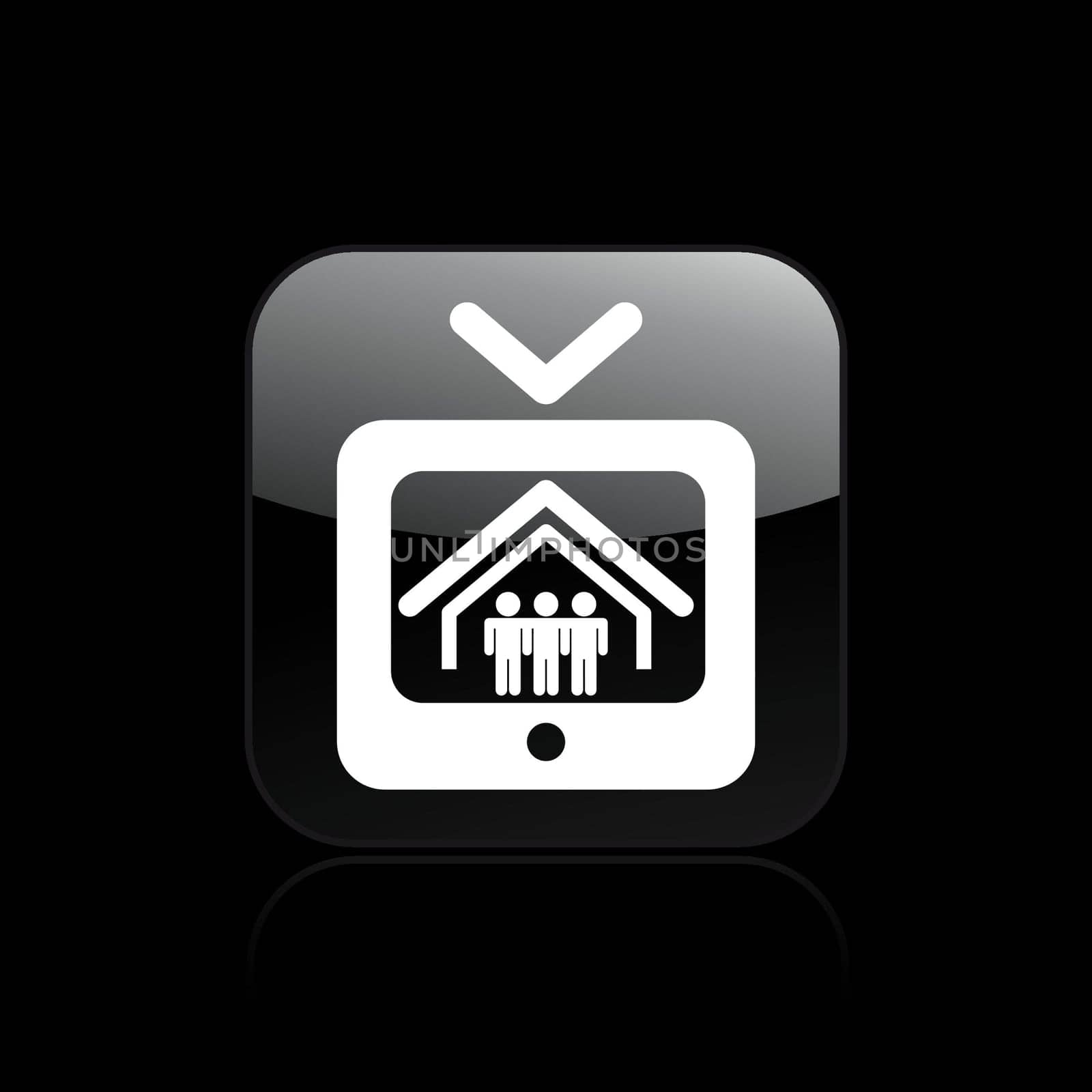 Vector illustration of single isolated reality tv icon
