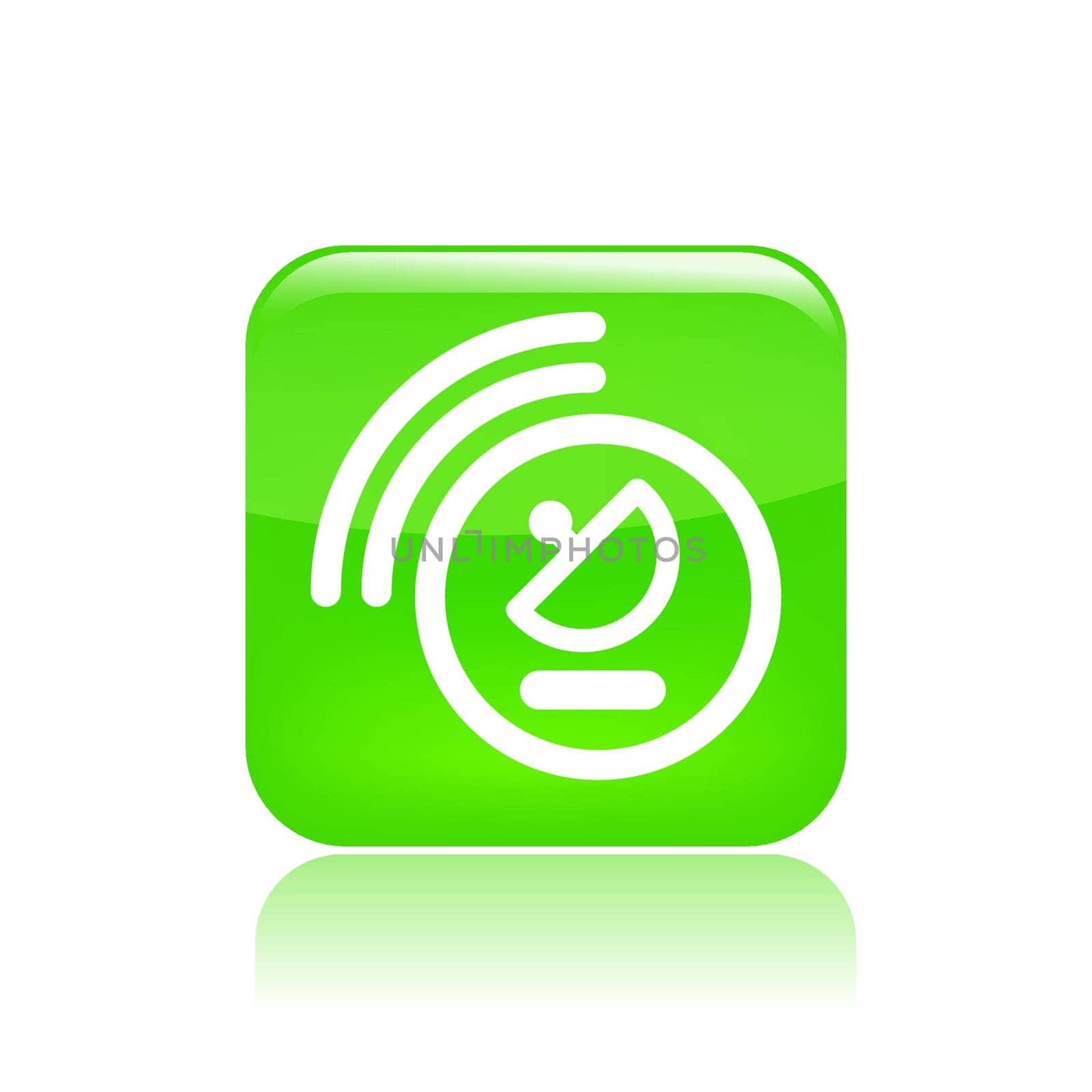 Vector illustration of single isolated antenna icon