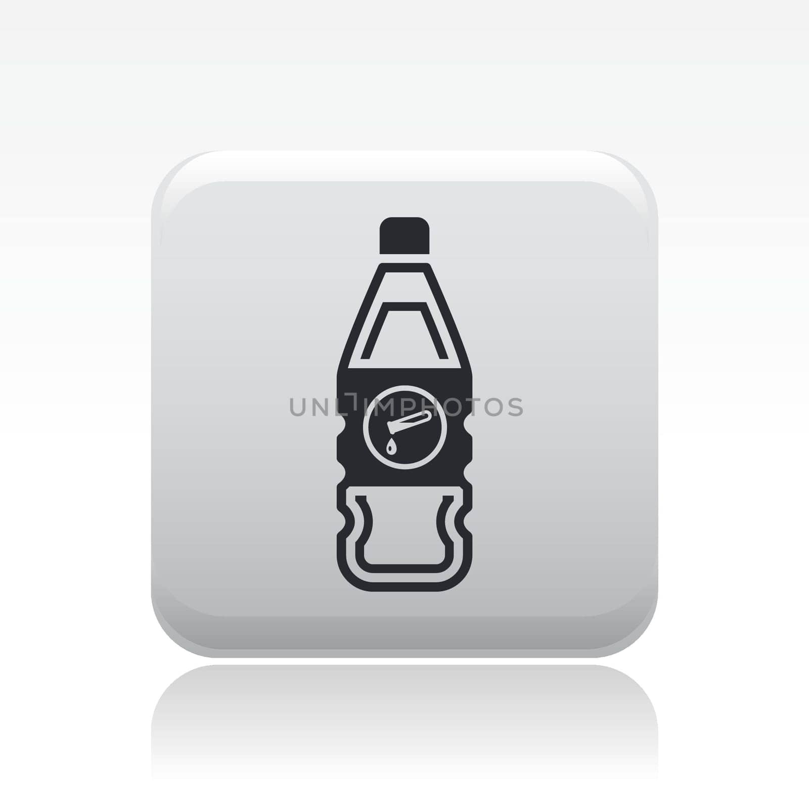 Vector illustration of single isolated dangerous bottle icon