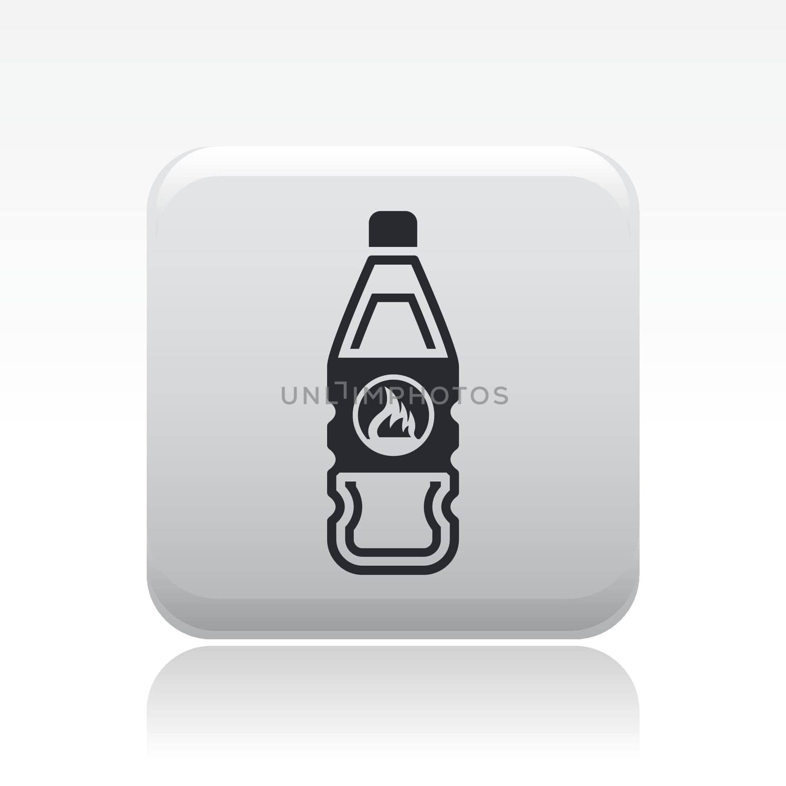 Vector illustration of single isolated flammable bottle icon