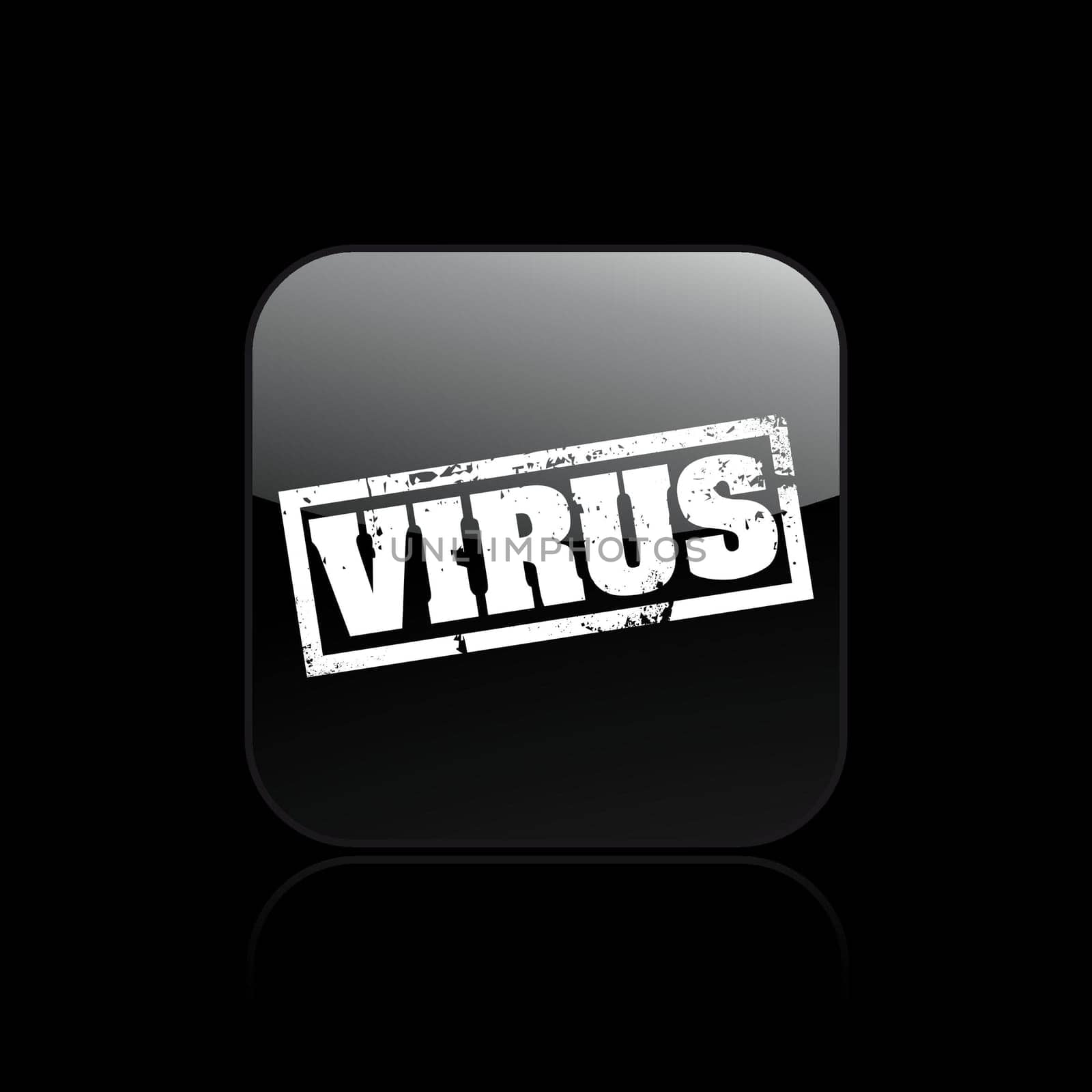 Vector illustration of single isolated virus icon