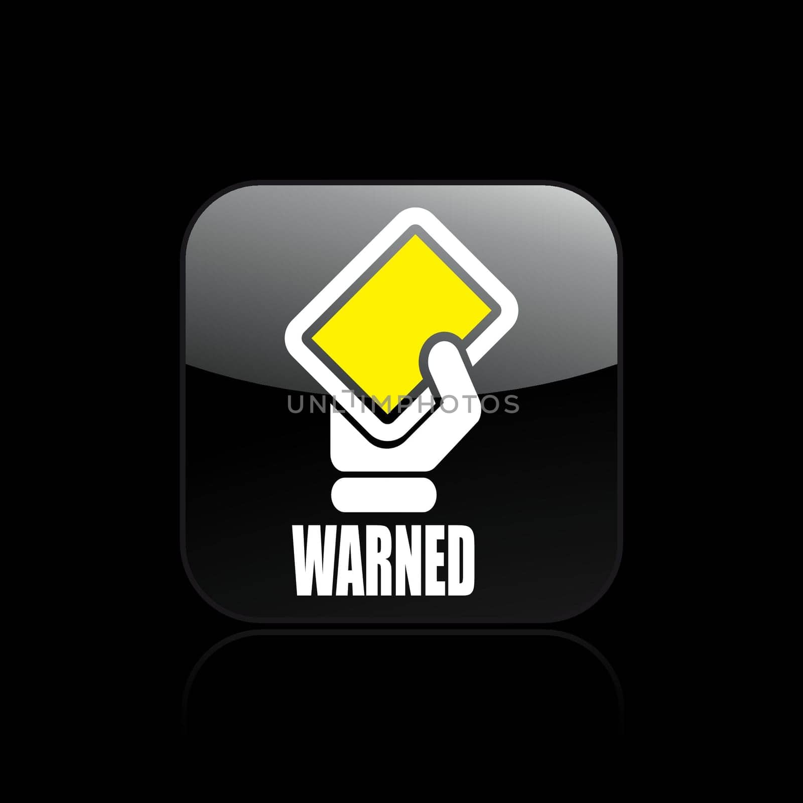 Vector illustration of single isolated warning icon