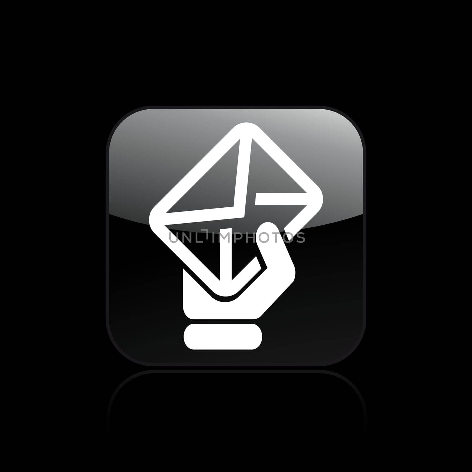 Vector illustration of single isolated mail icon