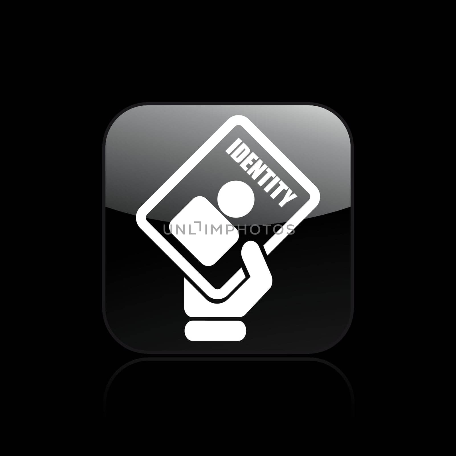 Vector illustration of single isolated ID card icon