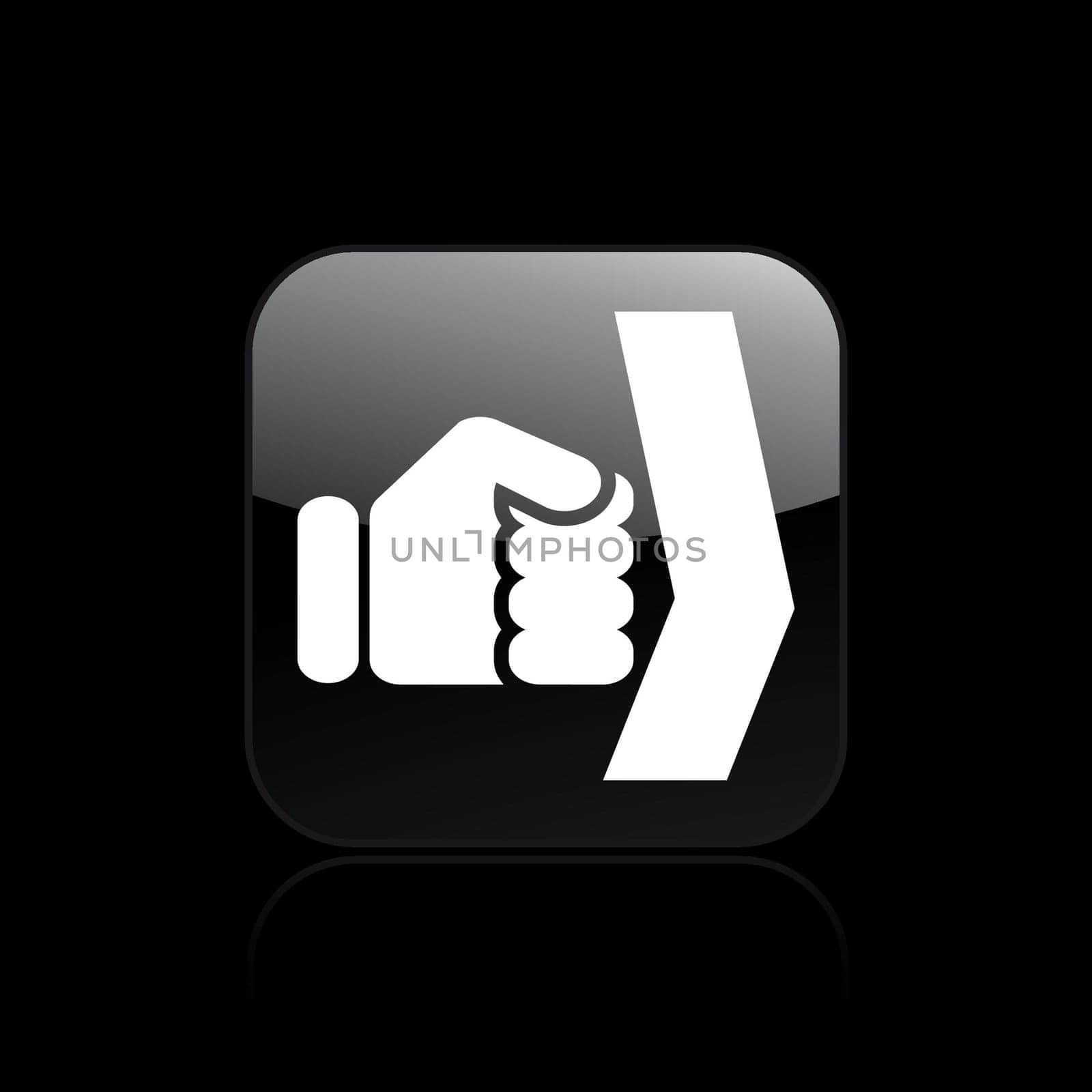 Vector illustration of single isolated fist icon
