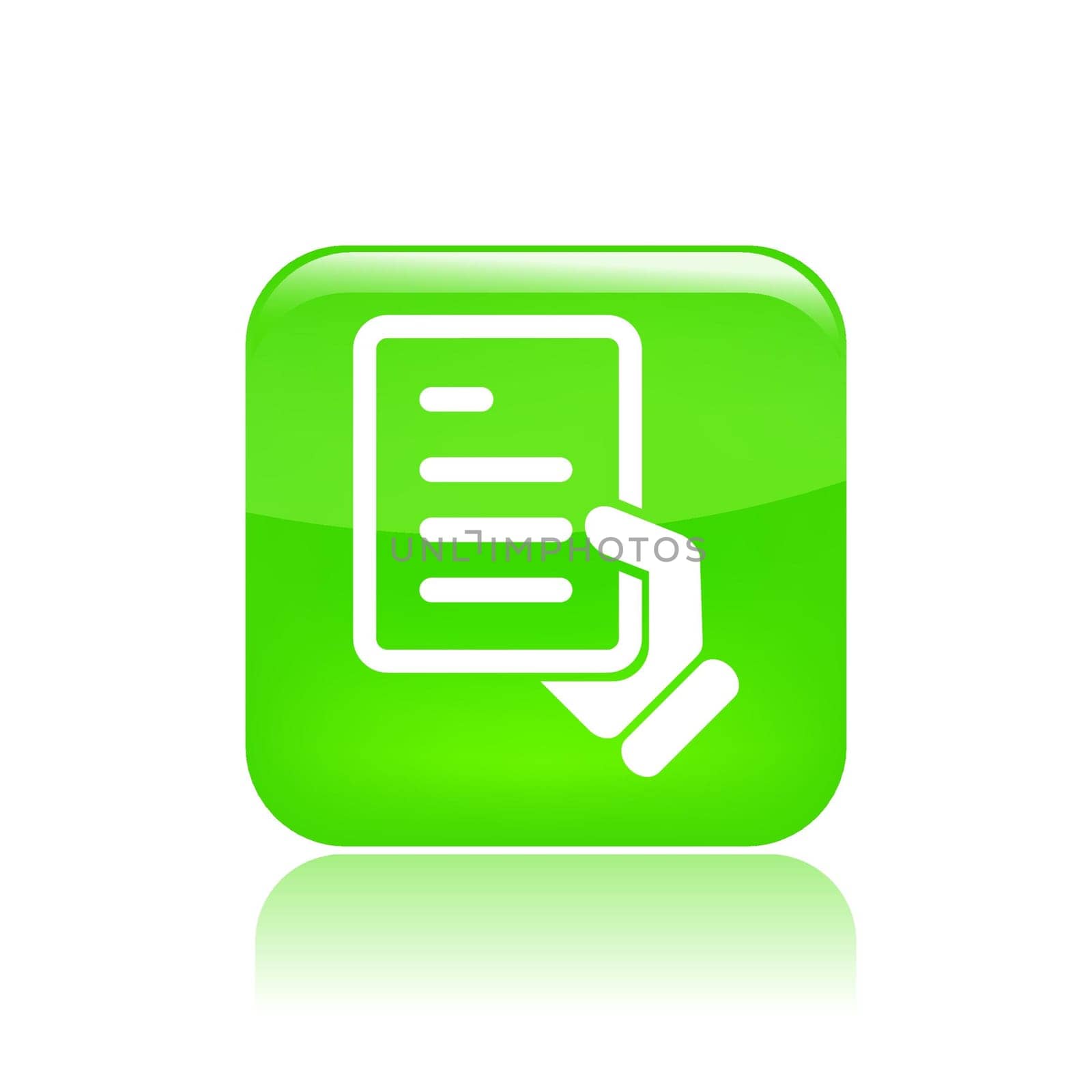 Vector illustration of single isolated document icon