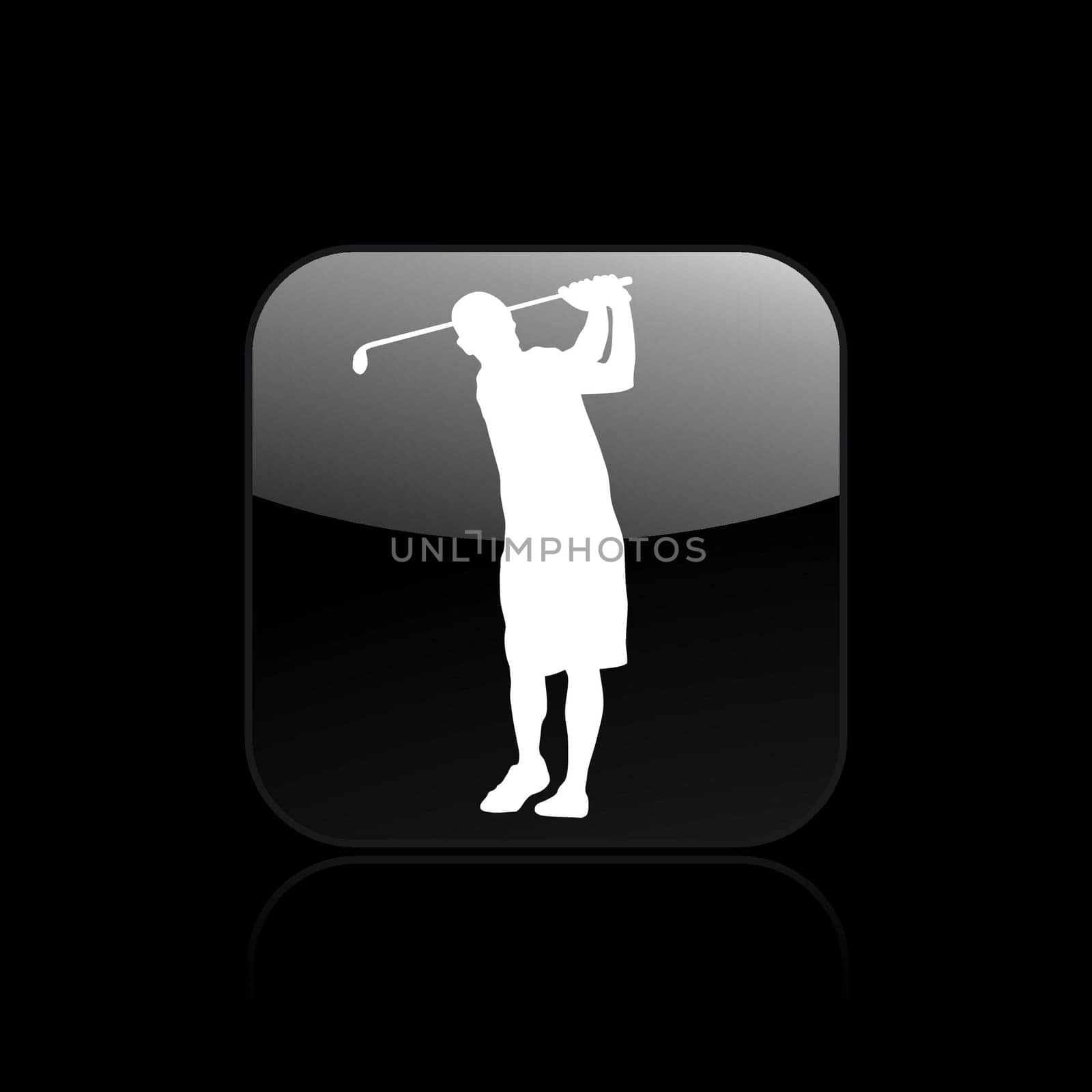 Vector illustration of single isolated golf icon