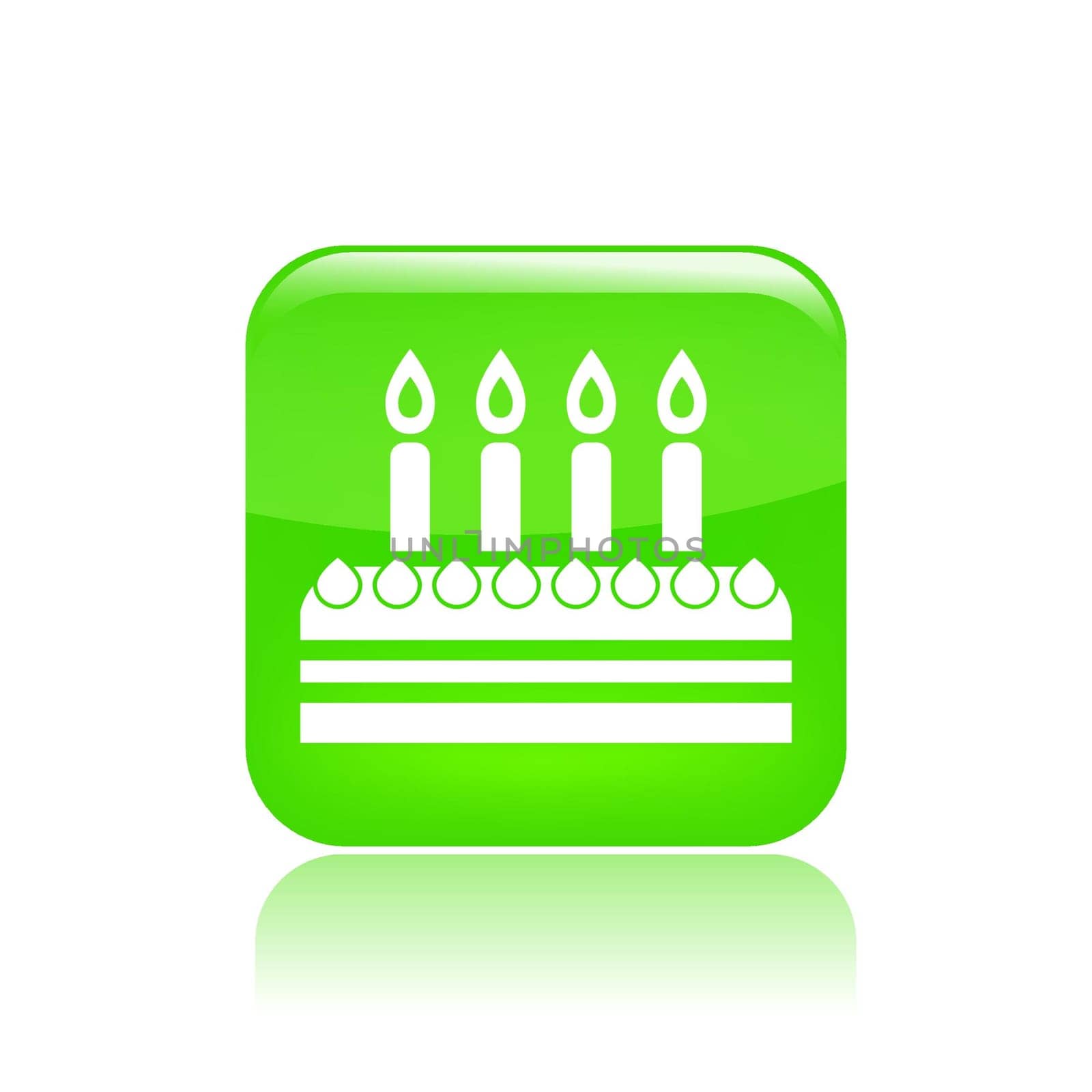 Vector illustration of single isolated celebration cake icon