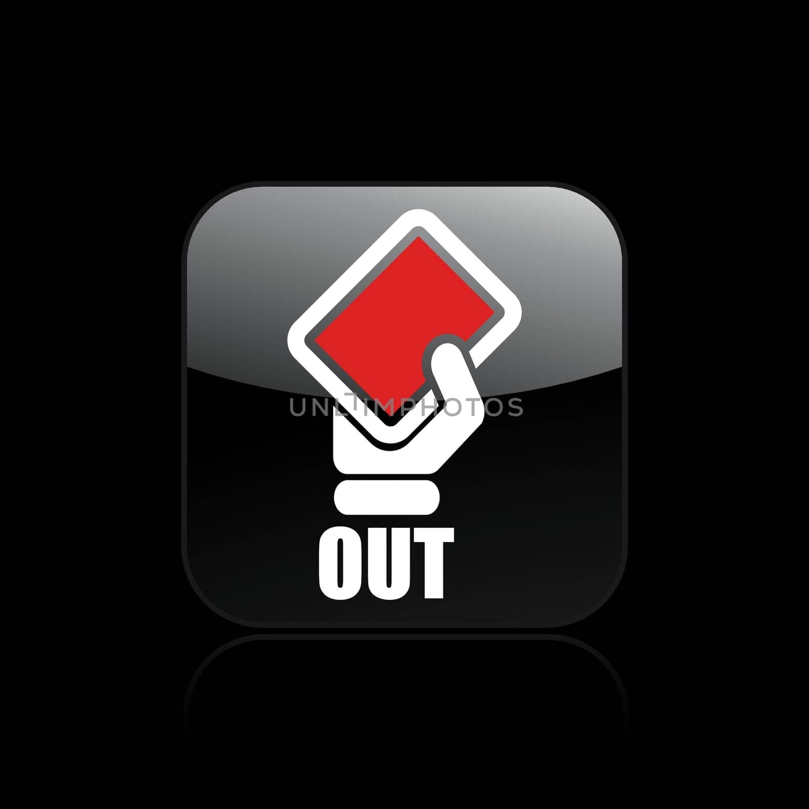 Vector illustration of single isolated red label icon