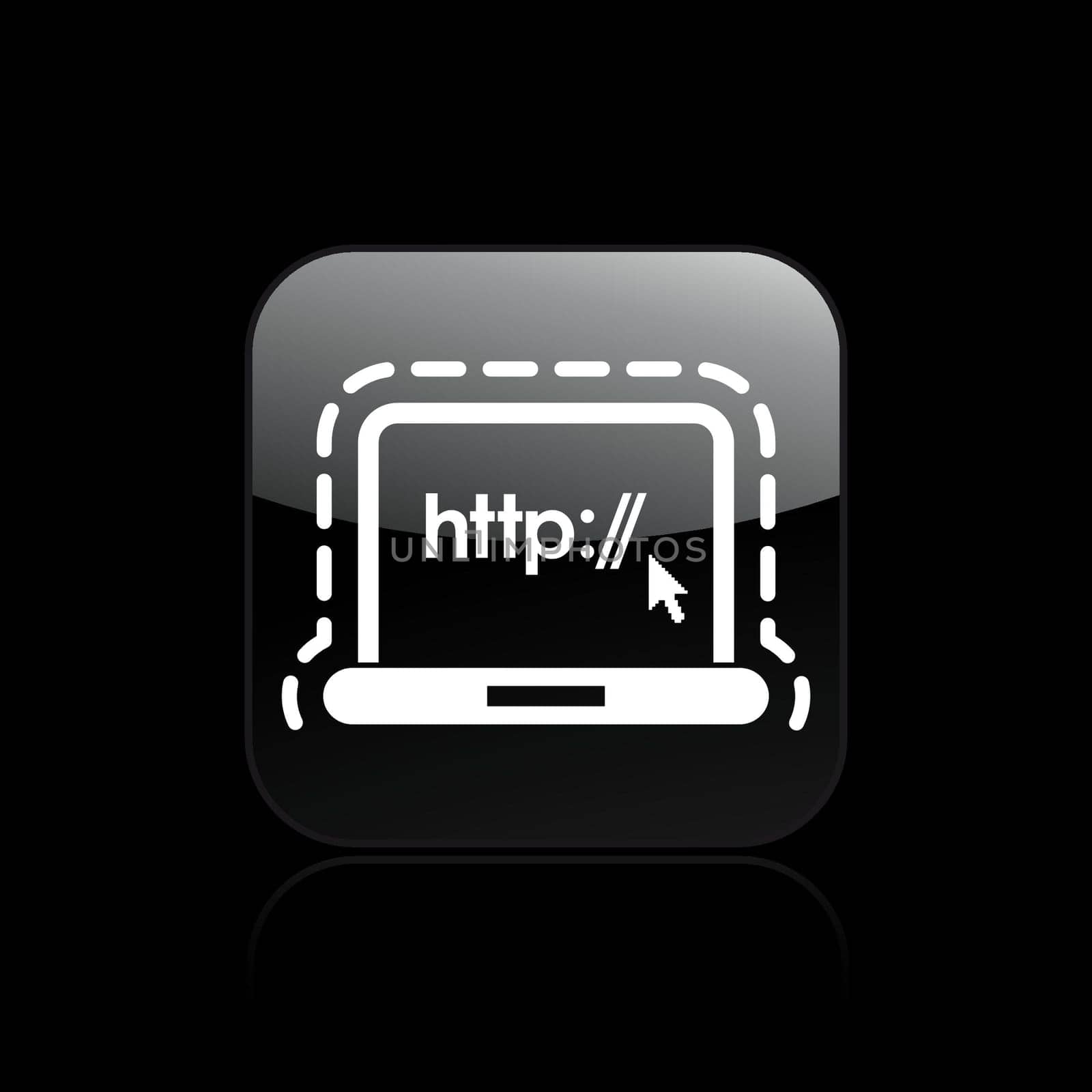 Vector illustration of single isolated web protection  icon