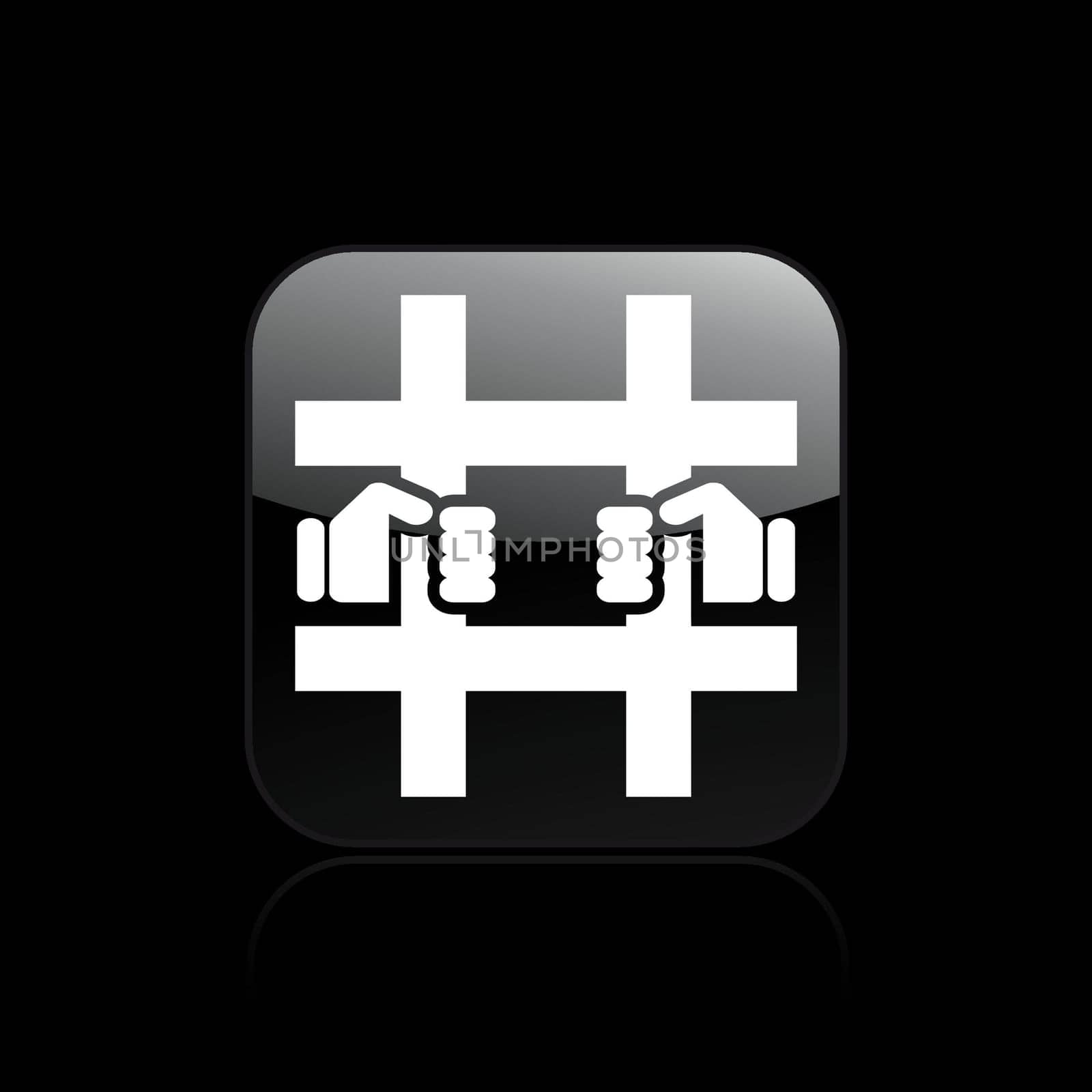 Vector illustration of single isolated prison icon