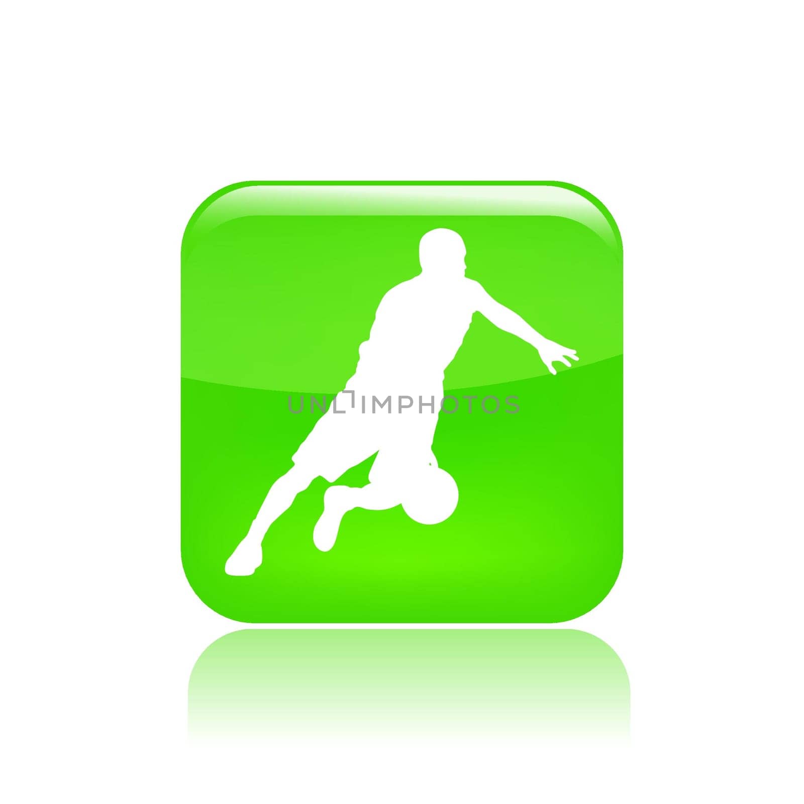 Vector illustration of single isolated basketball icon