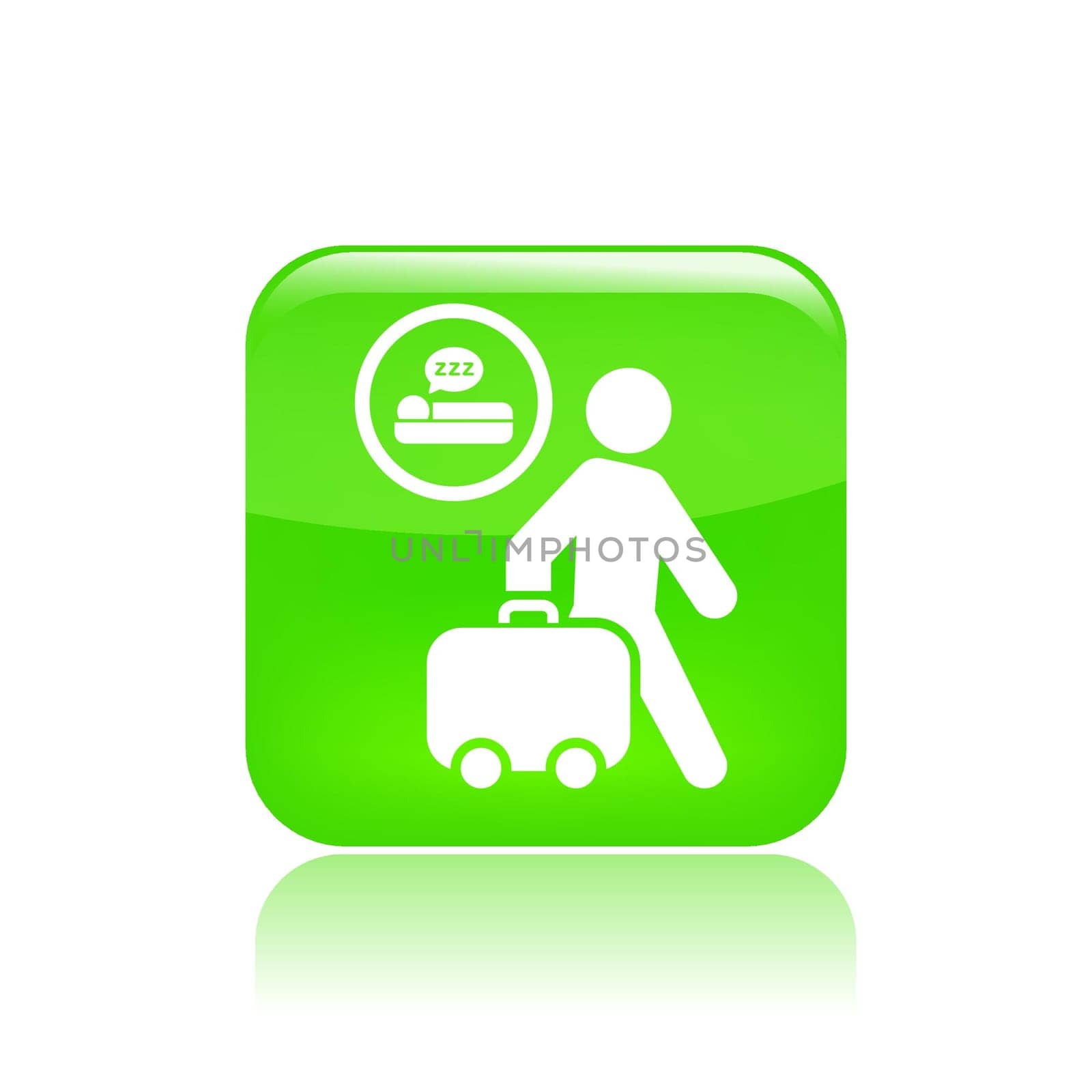 Vector illustration of single isolated hotel icon