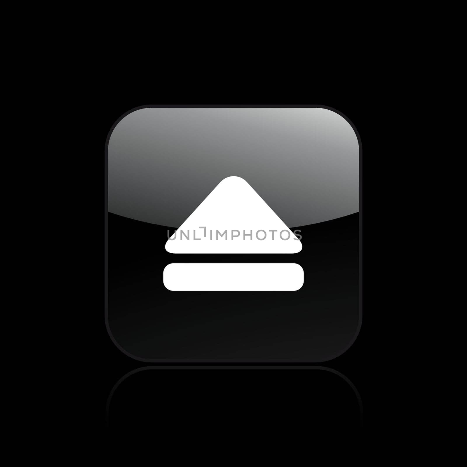 Vector illustration of single isolated eject icon