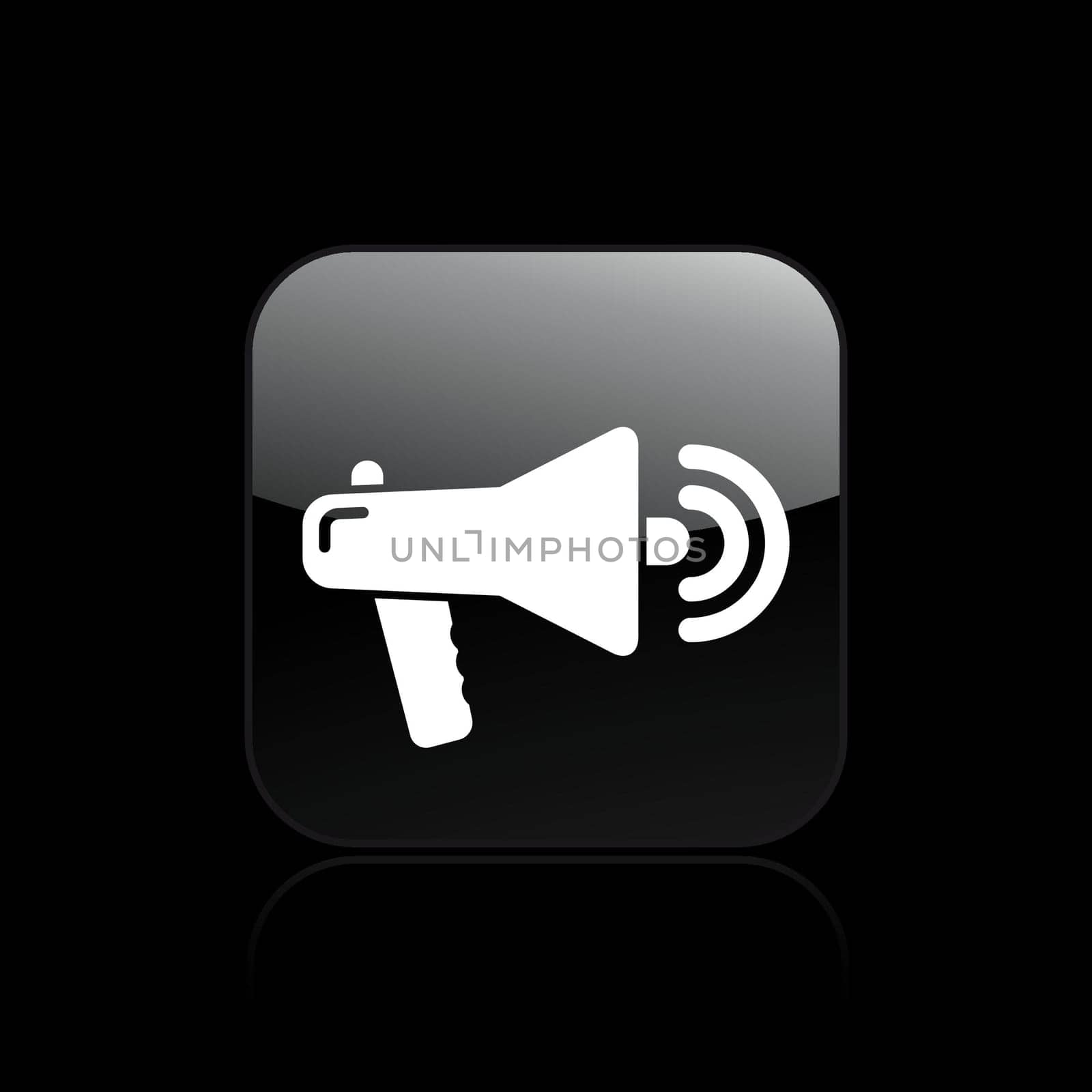 Vector illustration of single isolated megaphone icon