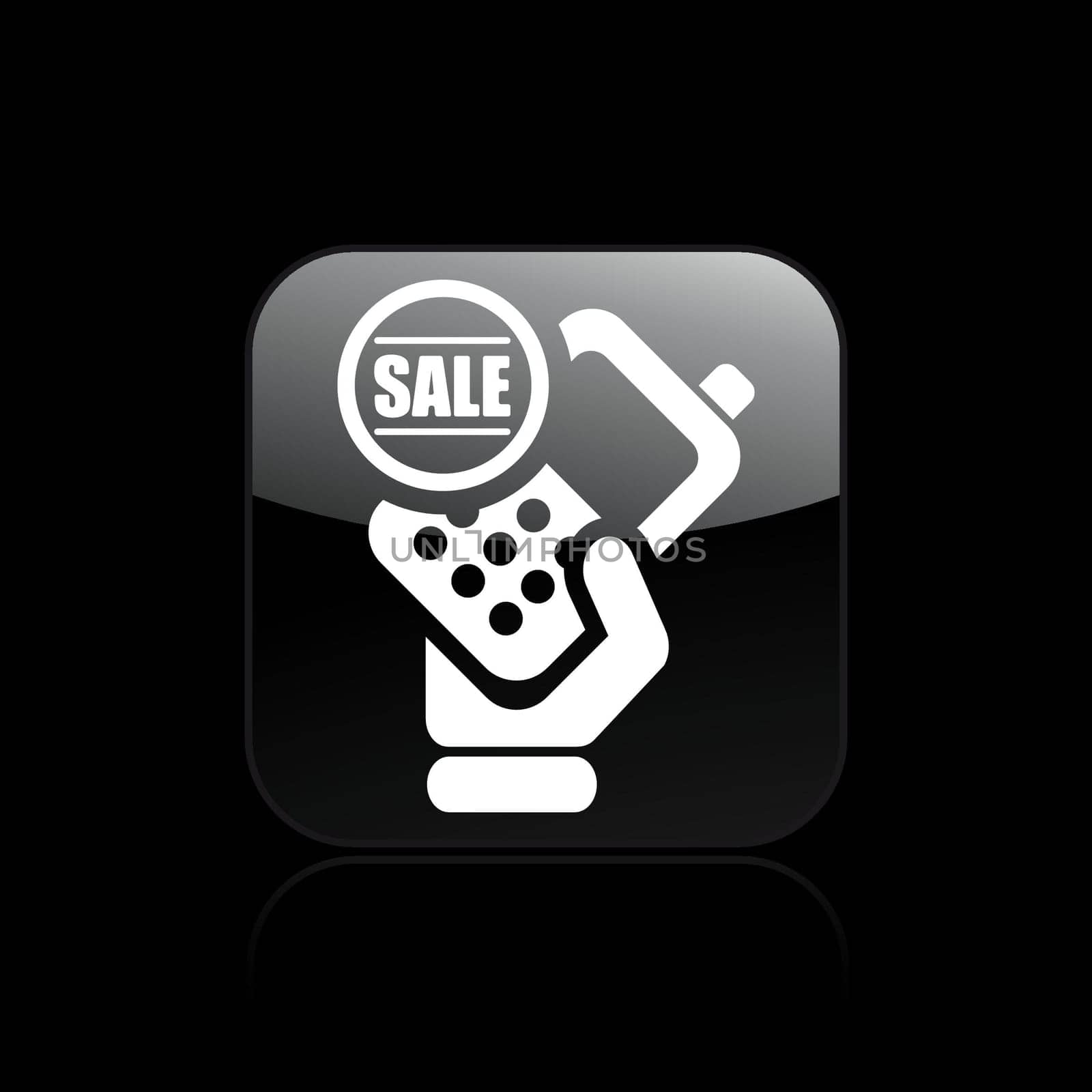 Vector illustration of single isolated sale phone icon