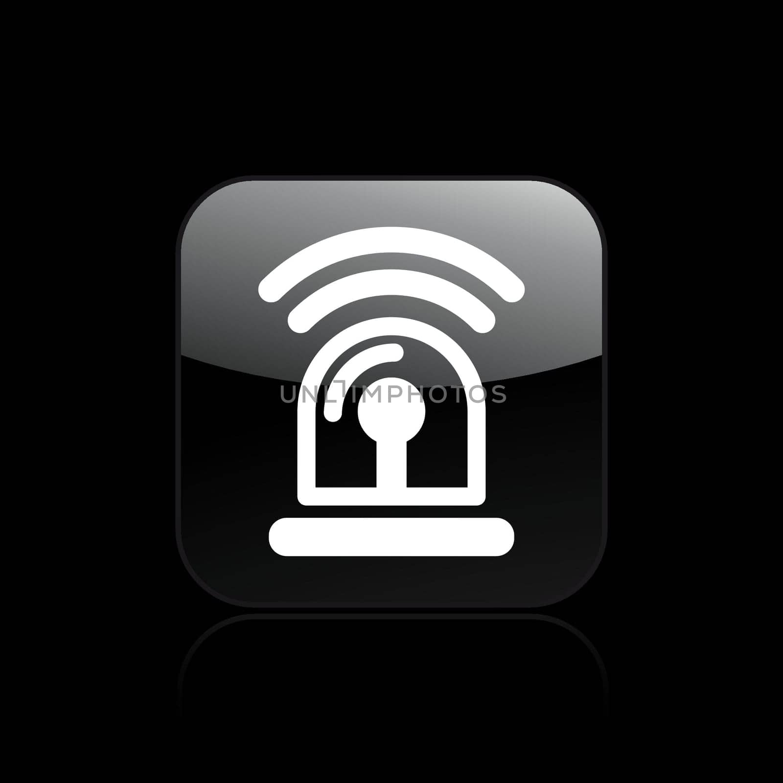 Vector illustration of single isolated siren icon