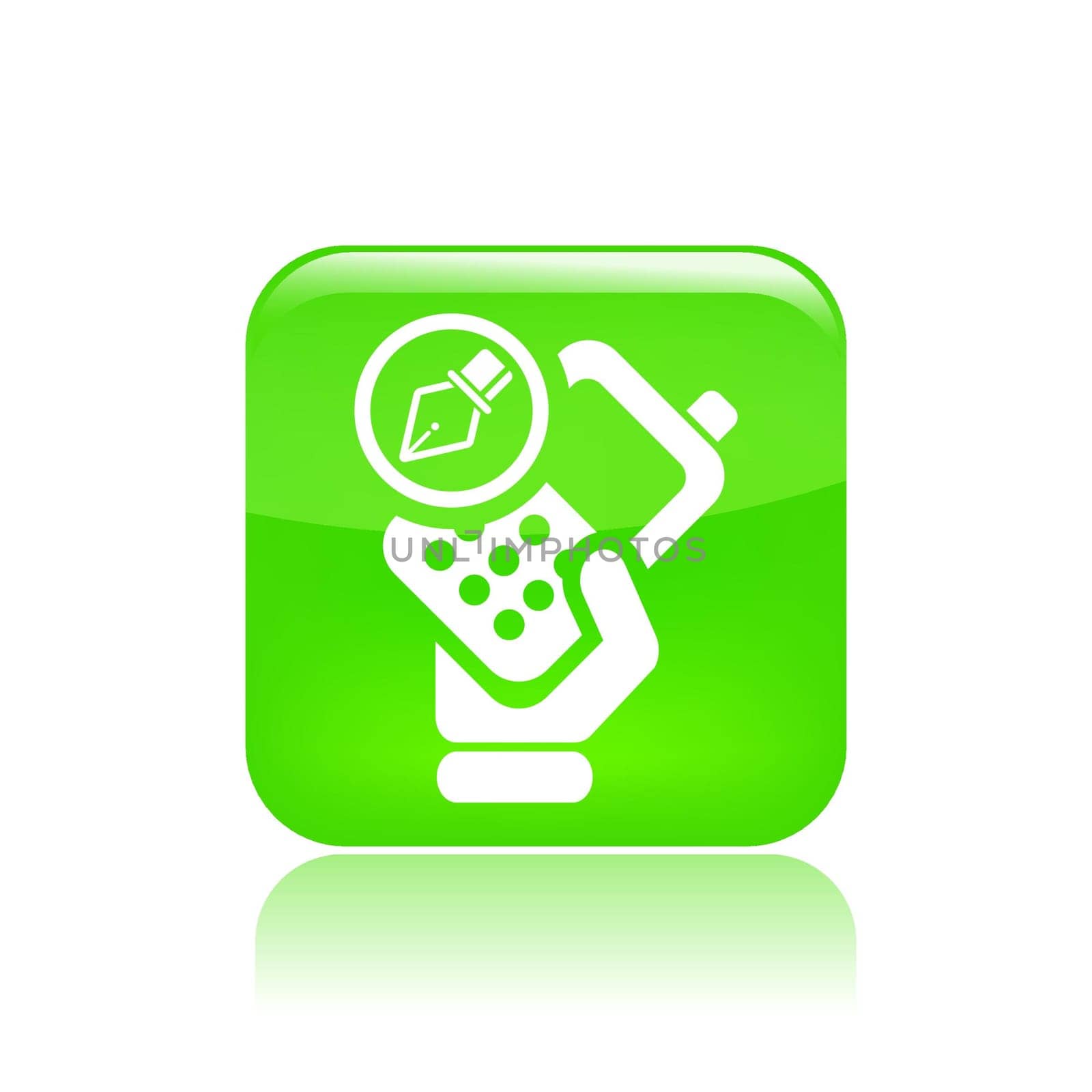 Vector illustration of single isolated phone icon