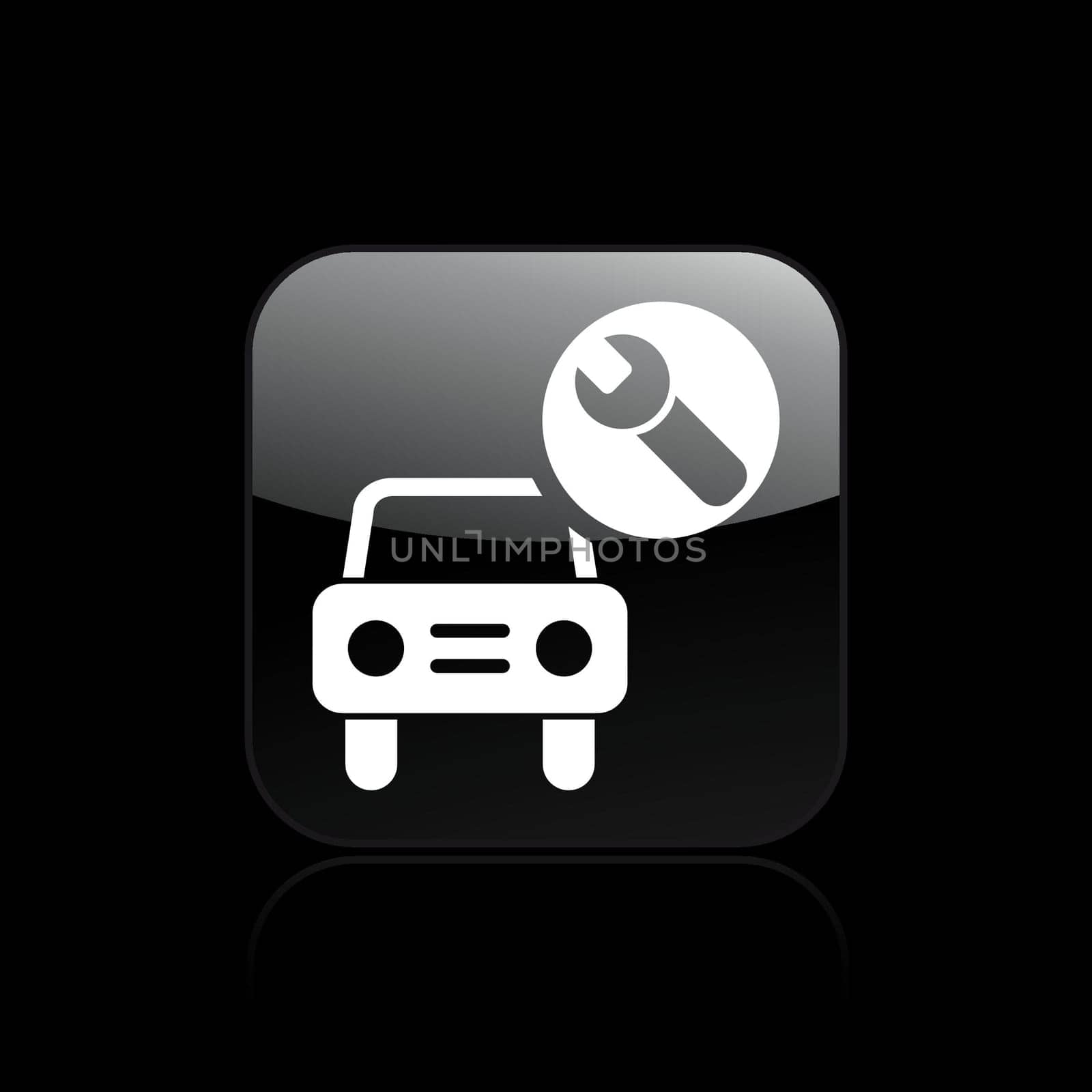 Vector illustration of single isolated car repair icon