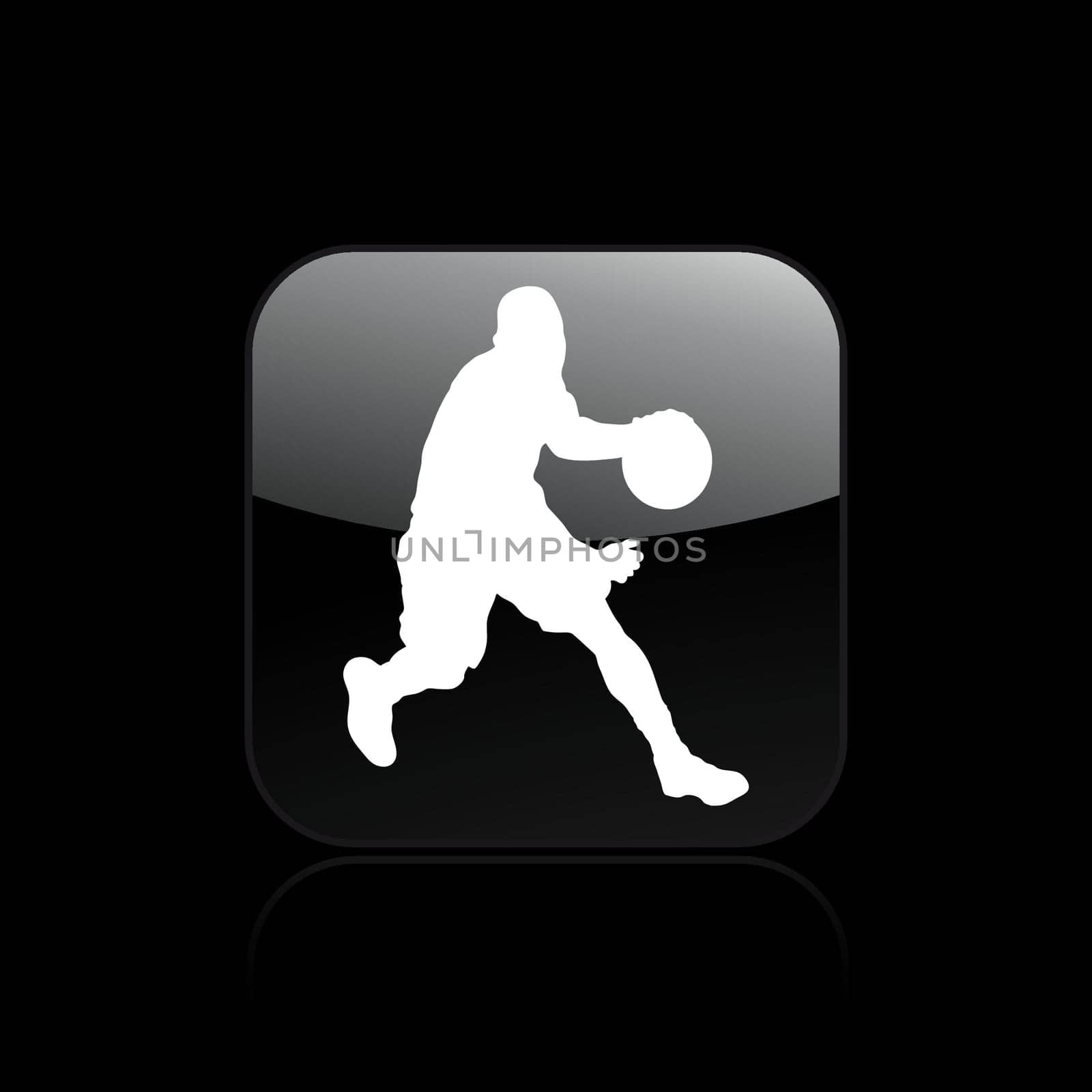 Vector illustration of single isolated basketball icon
