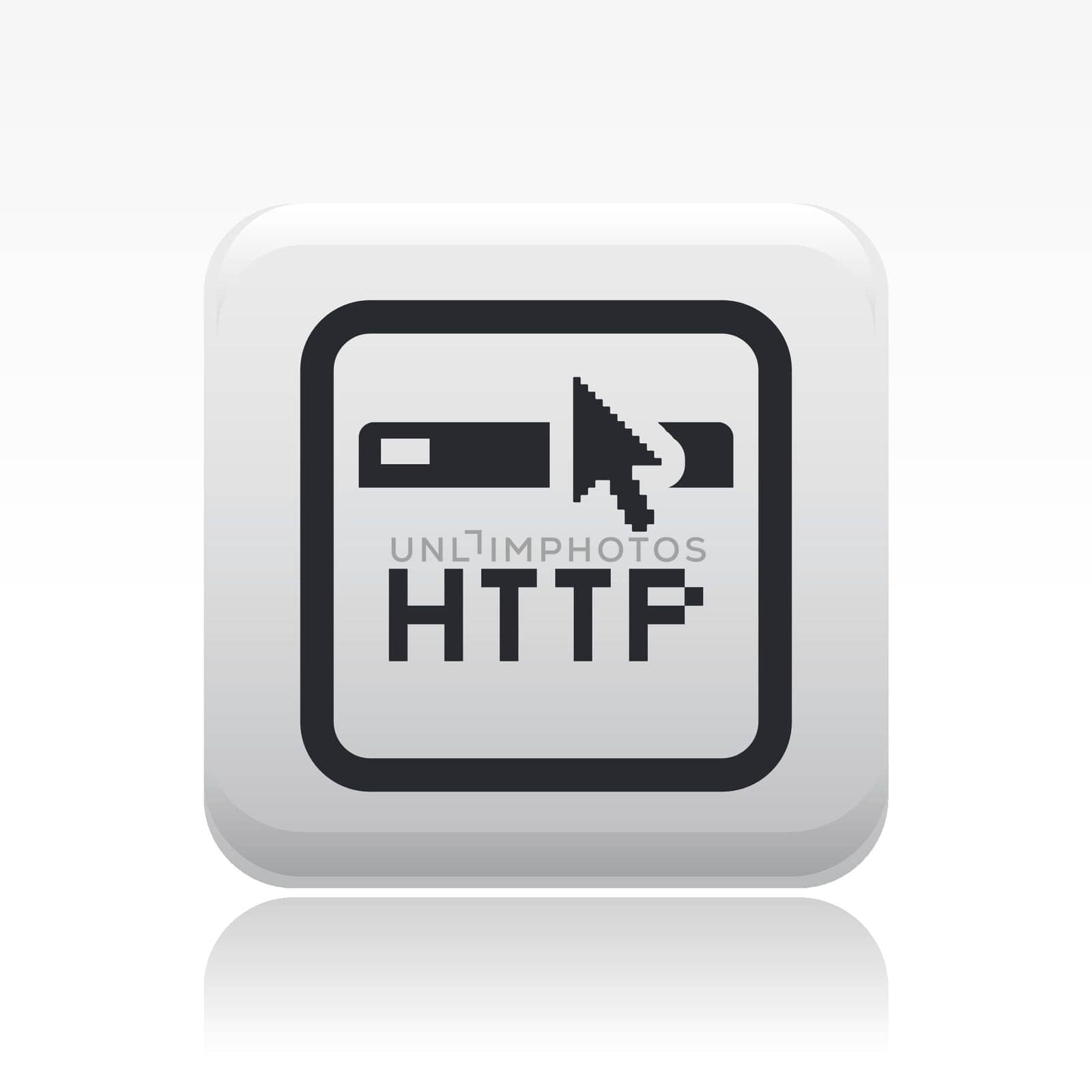 Vector illustration of single isolated http browser icon