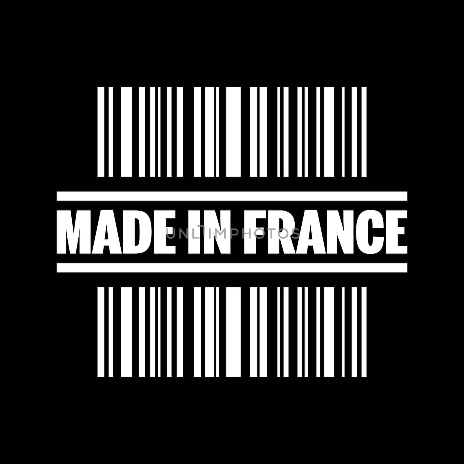 Vector illustration of single isolated made in france icon