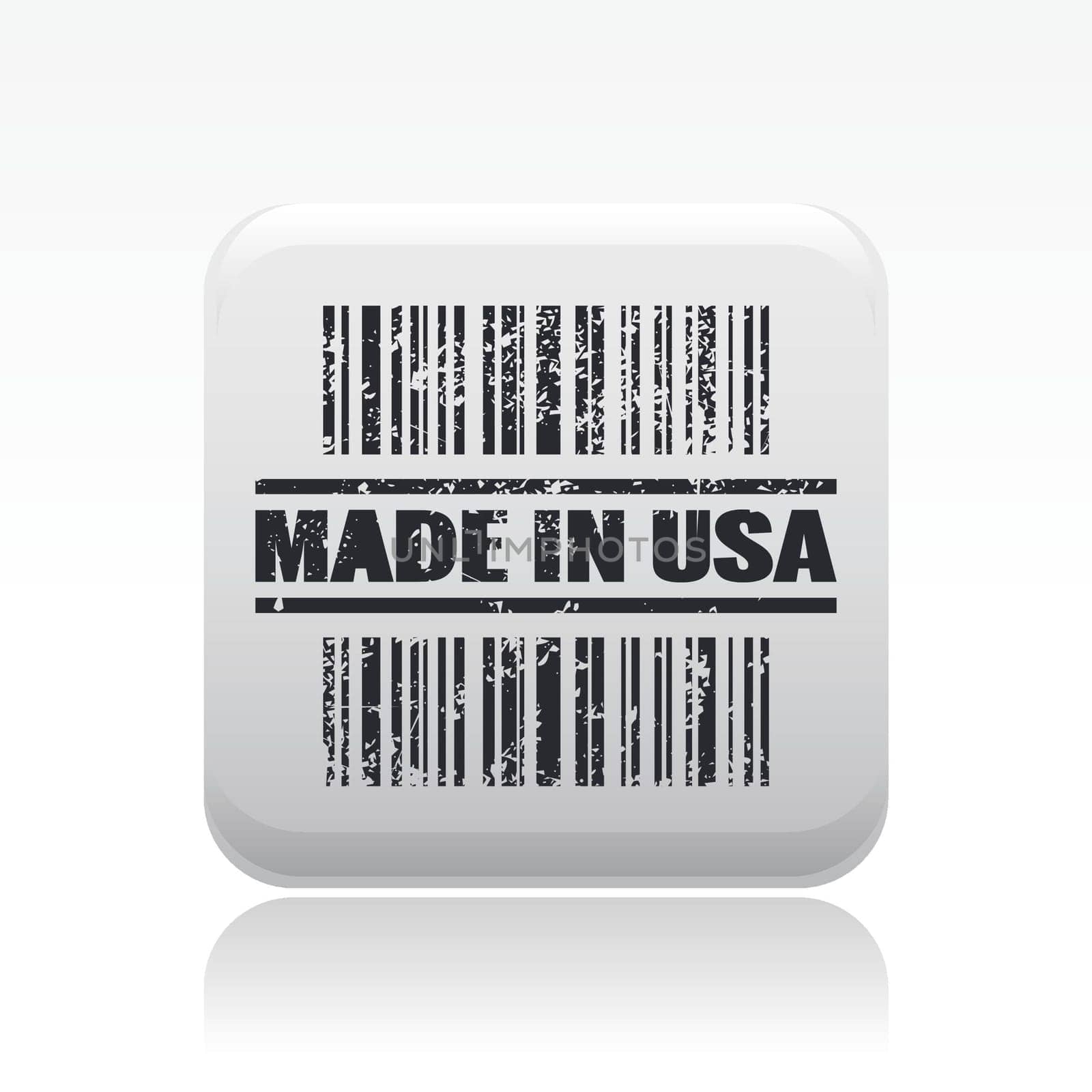 Vector illustration of single isolated made in USA icon