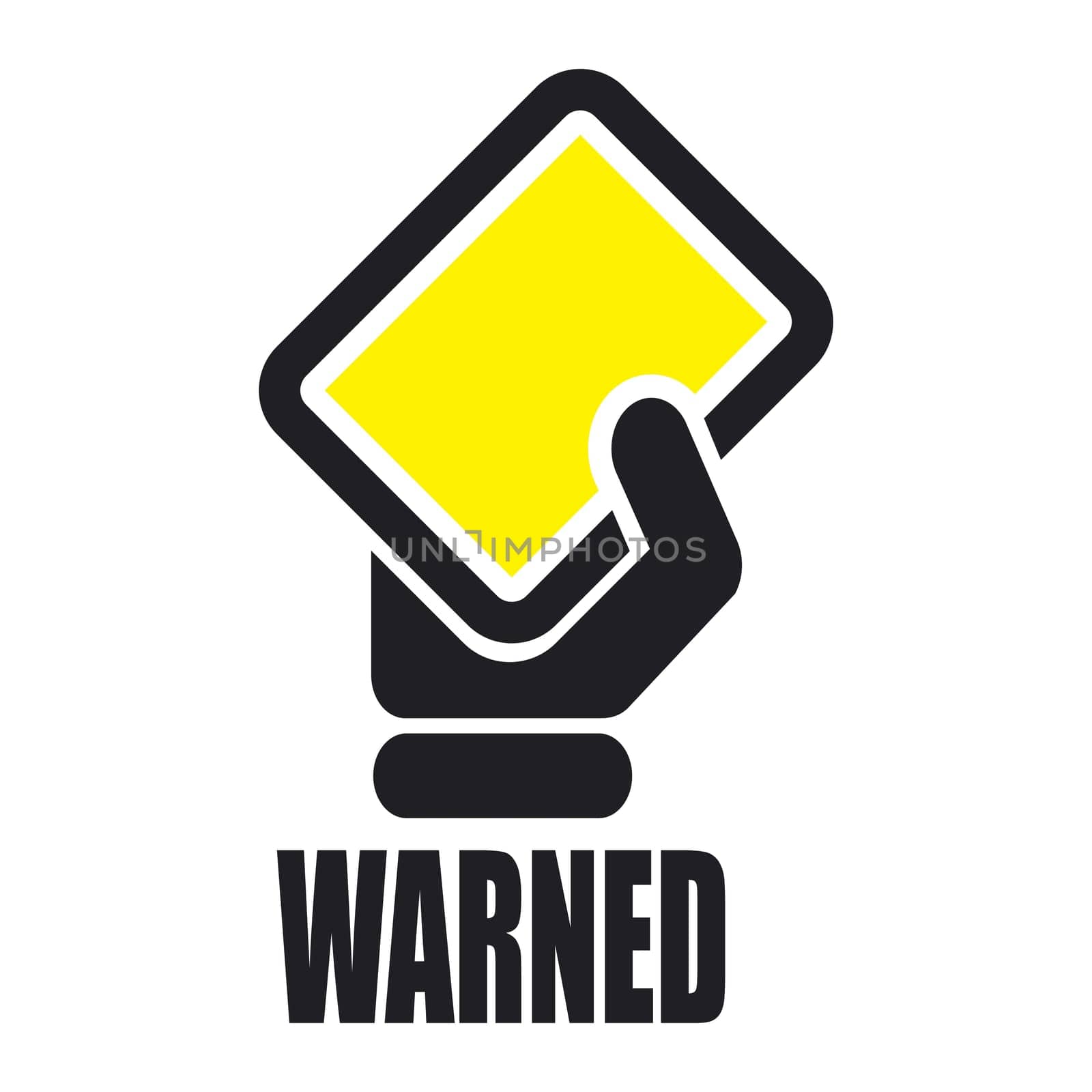 Vector illustration of single isolated warned icon