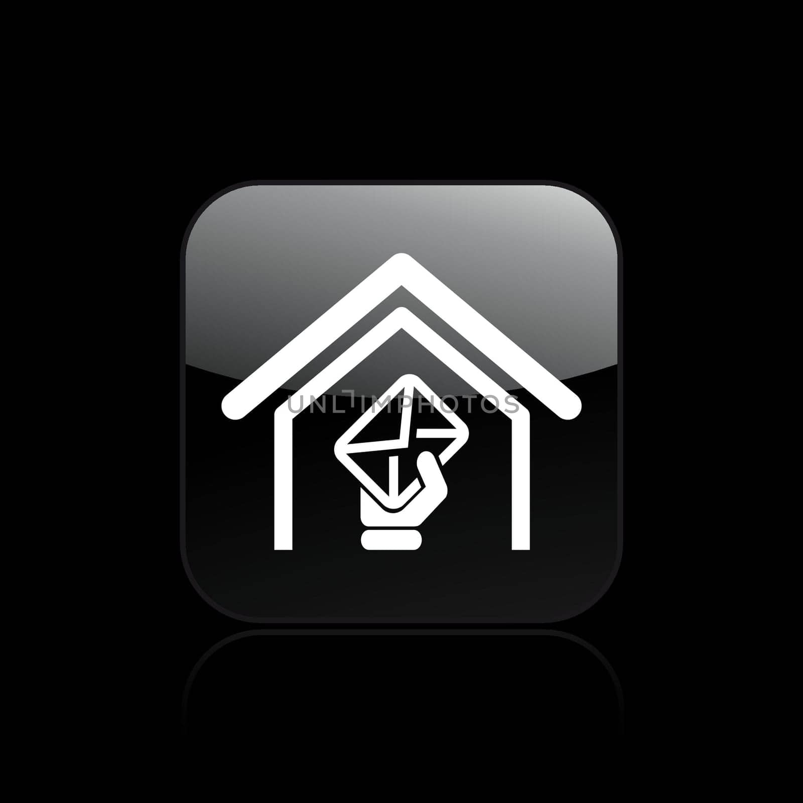 Vector illustration of single isolated mail icon