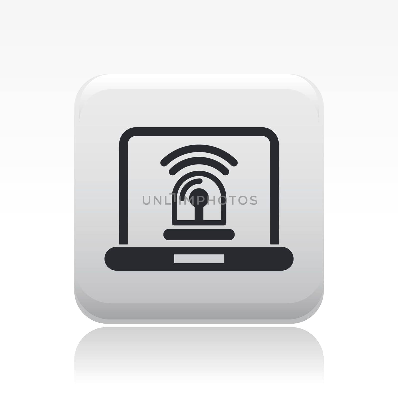 Vector illustration of single isolated web alarm icon