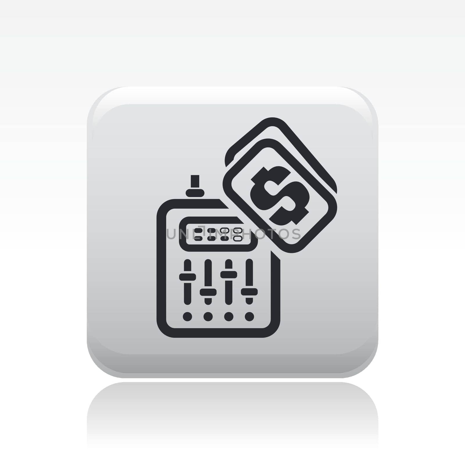 Vector illustration of single isolated mixer icon