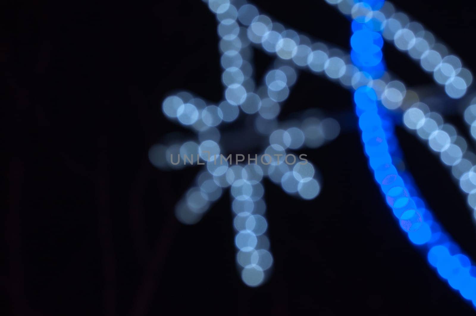 Defocused abstract christmas background, out of focus light spots forming a soft background