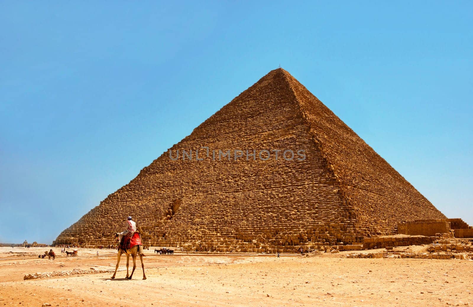 Cheops Pyramid with Camel Rider