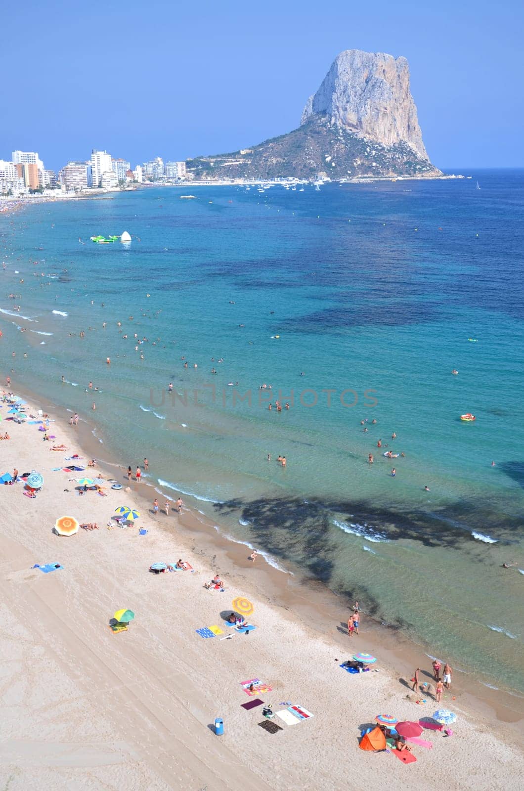 Sandy beach in Calpe, Spain