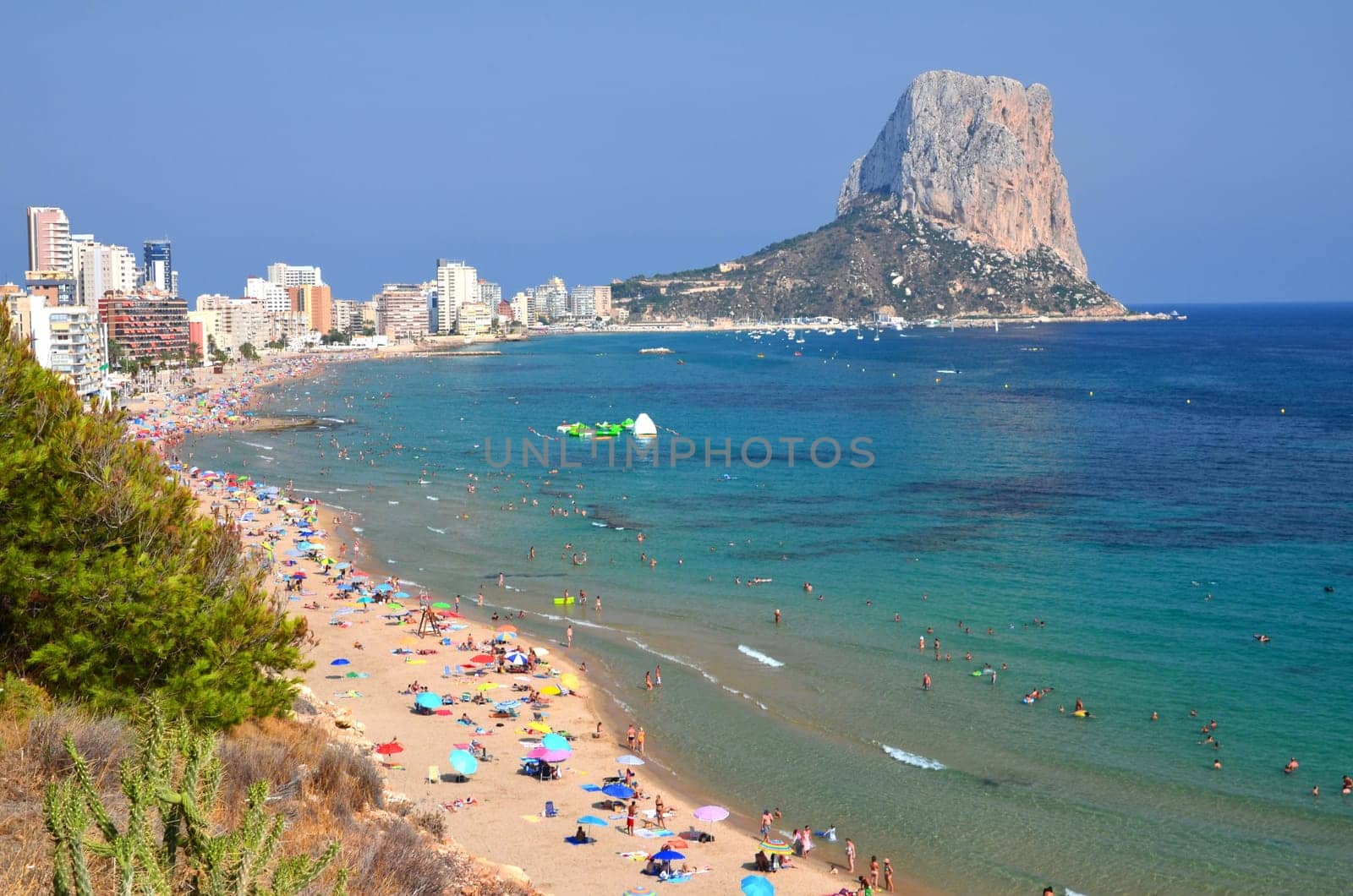 Sandy beach in Calpe, Spain