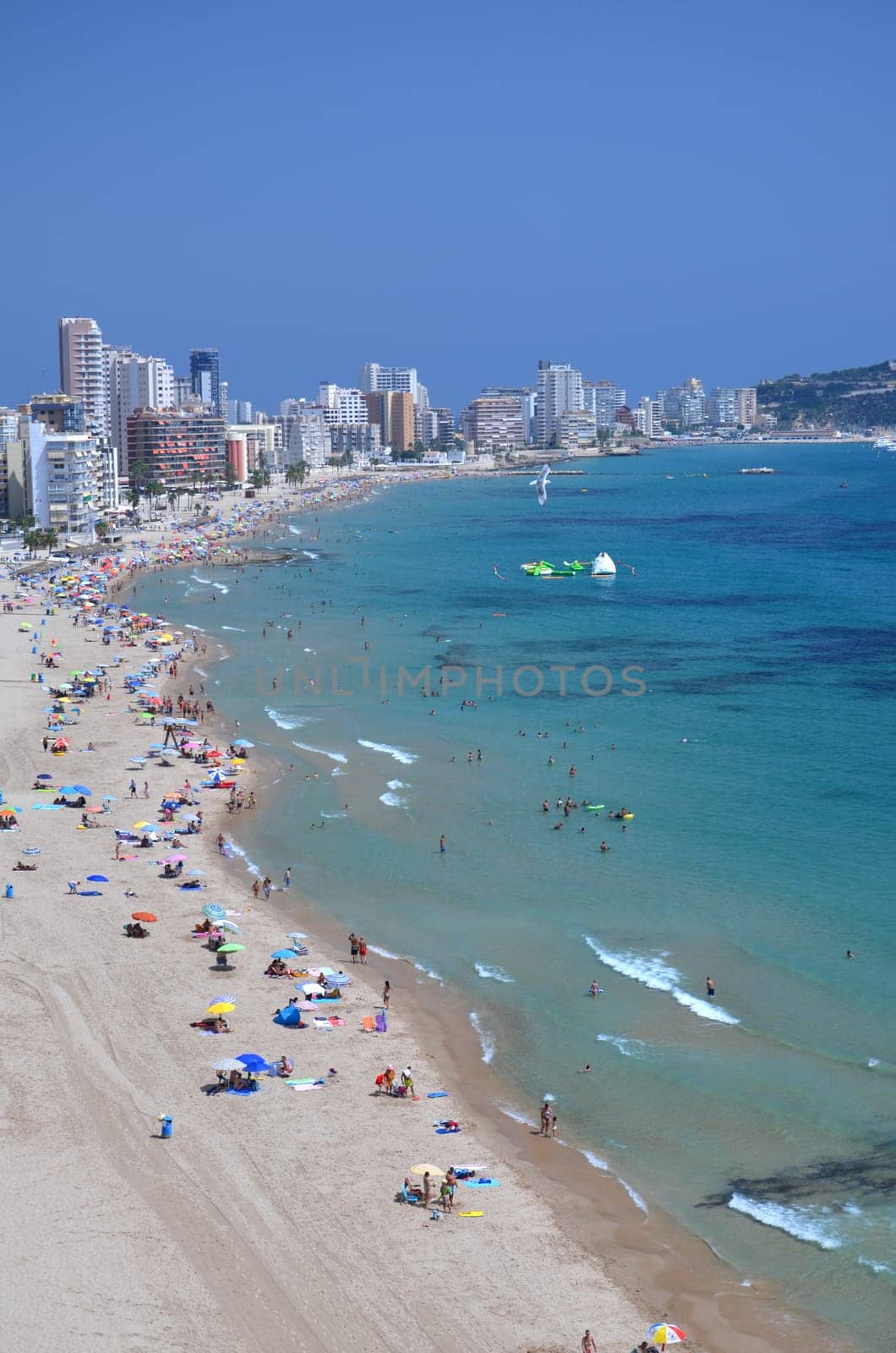 Sandy beach in Calpe, Spain