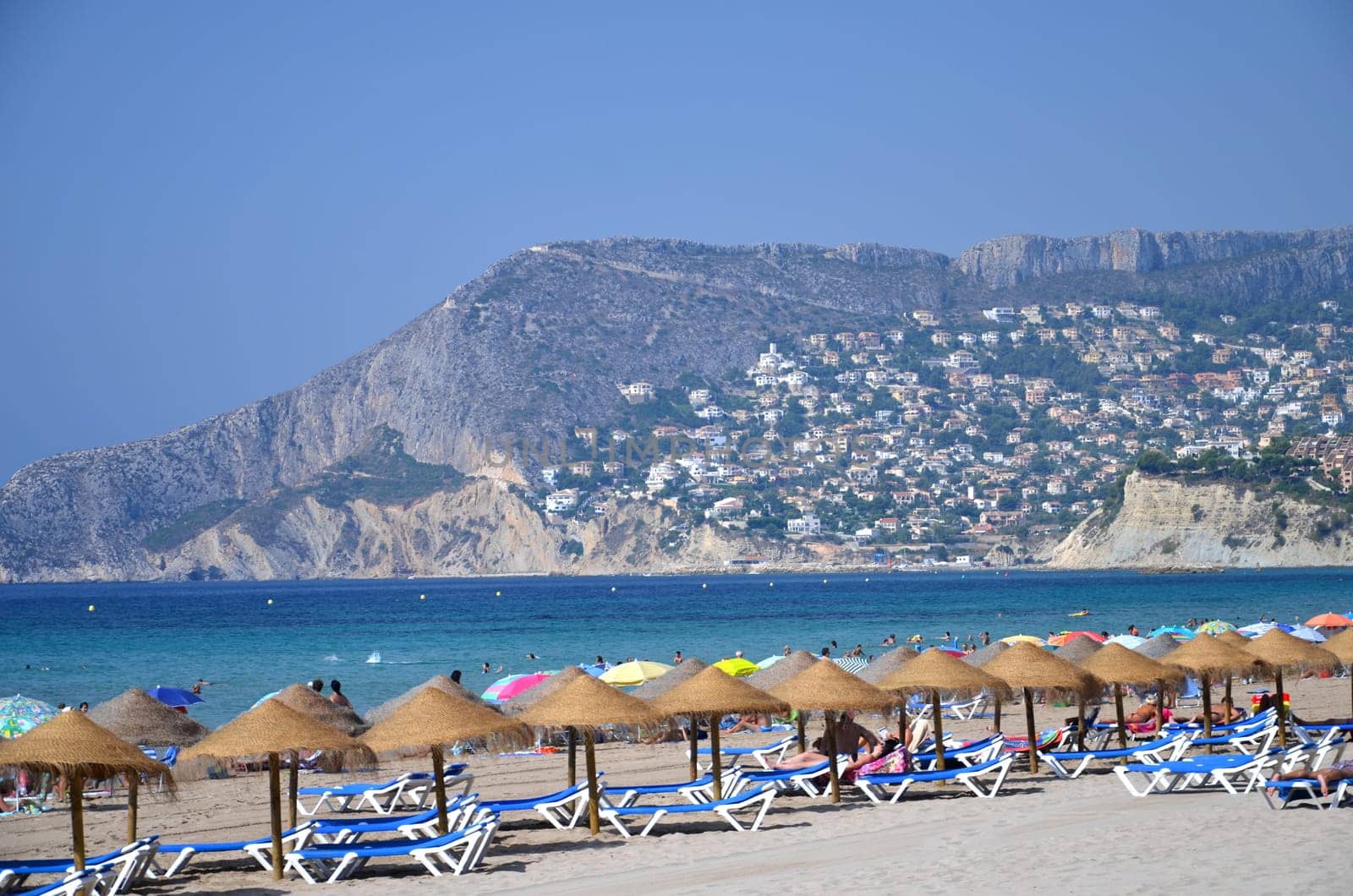 Sandy beach in Calpe, Spain