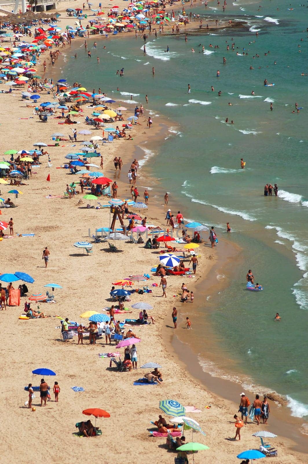 Sandy beach in Calpe, Spain