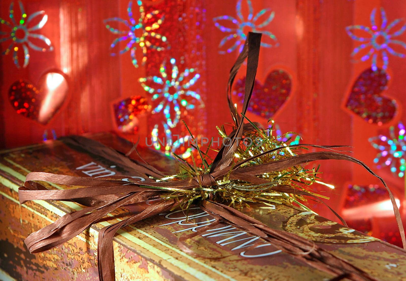 A christmas present ready to be unpacked and give happiness