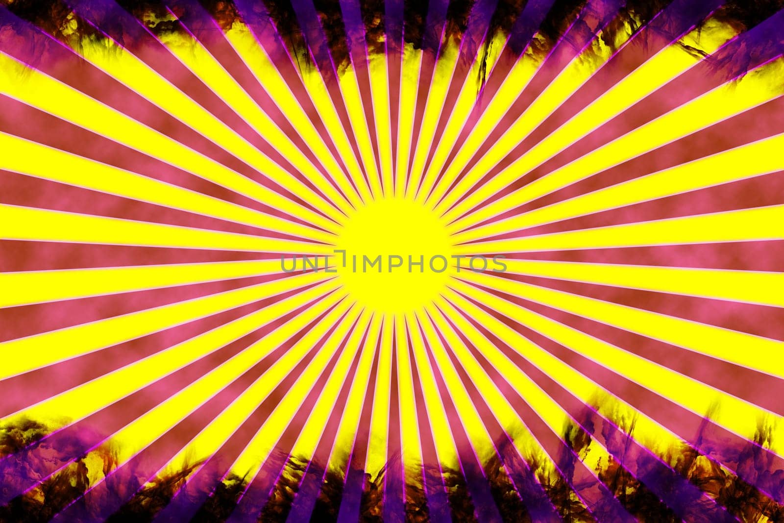 The sun rays are sick and the apocalypse is coming in this ideal armageddon background