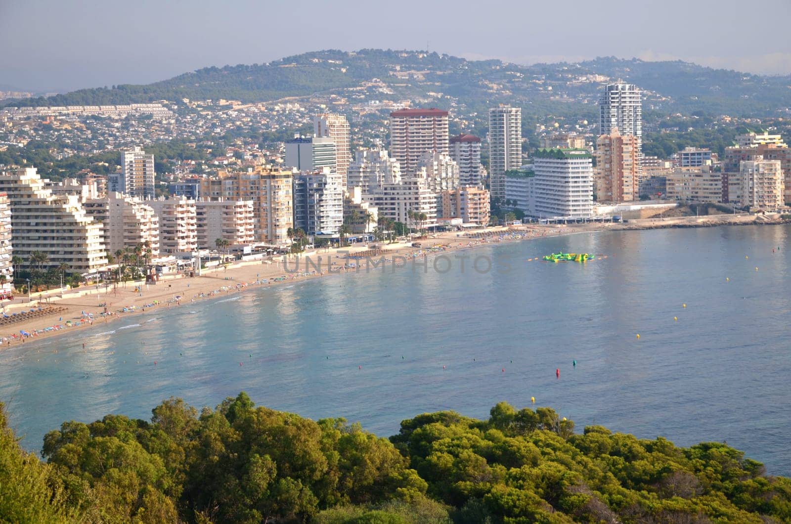 Sandy beach in Calpe, Spain