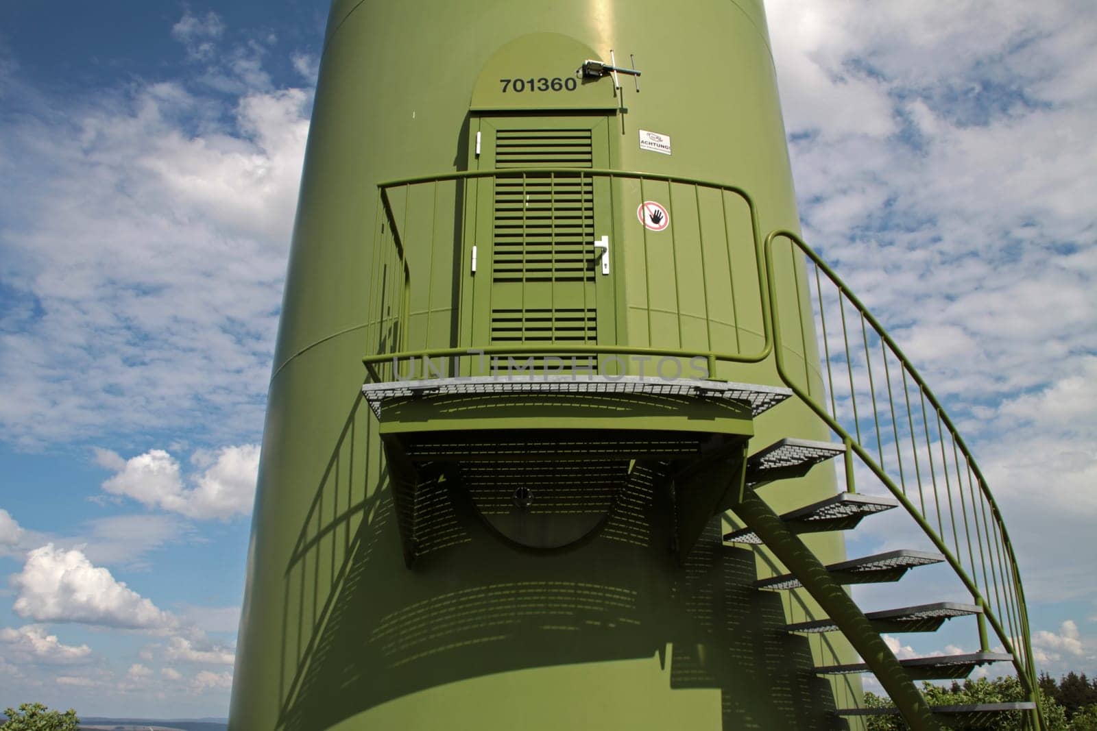 Entrance of a wind turbine