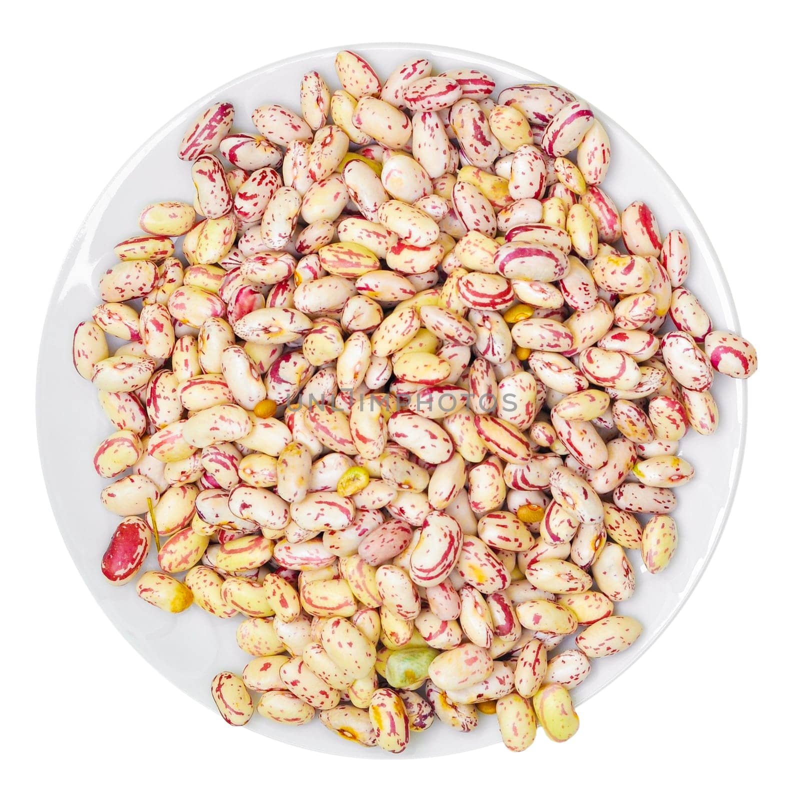 Beans soup salad food useful as background - isolated over white background
