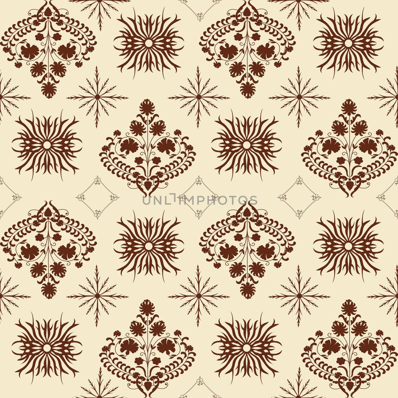 Art nouveau style background, seamless pattern