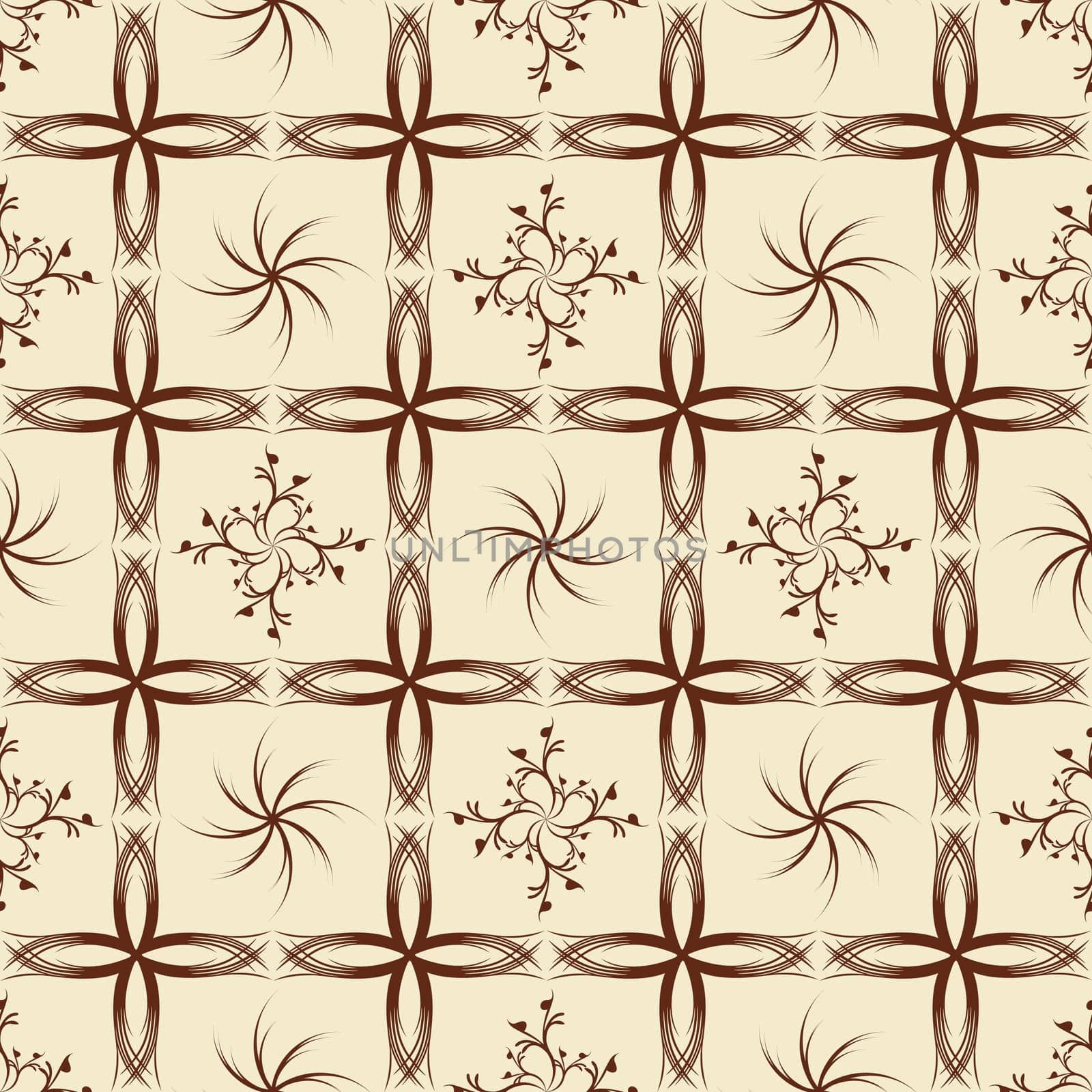 Art nouveau style background, seamless pattern