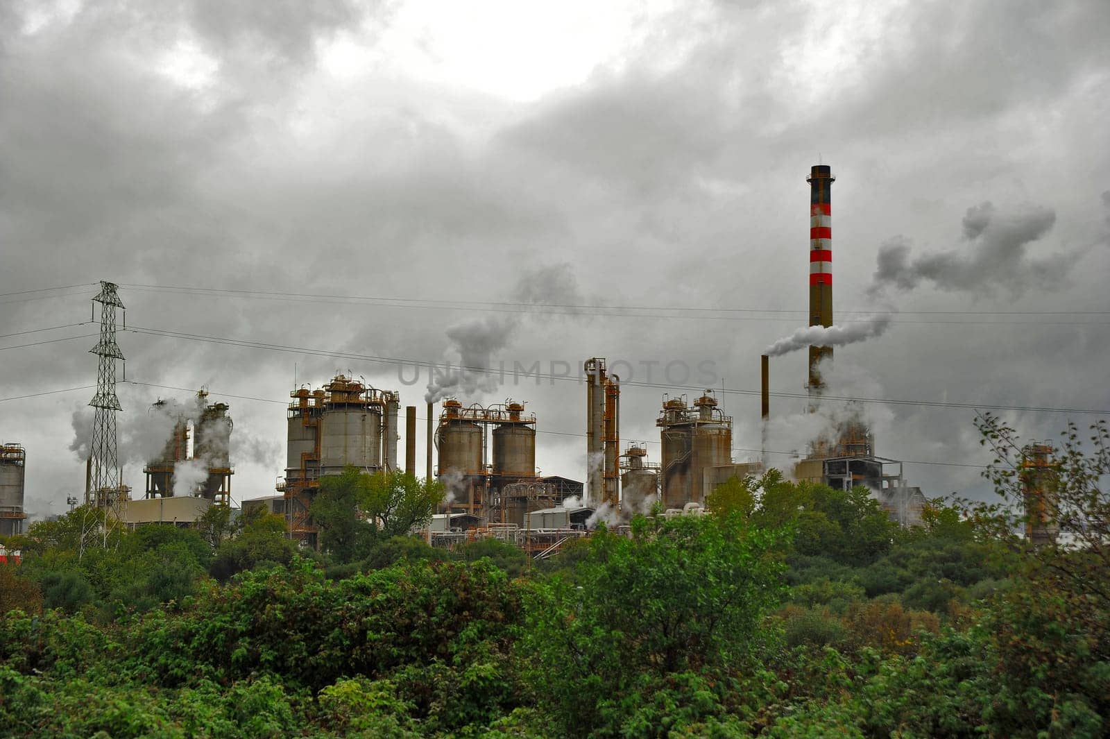 Industrial plant in the countryside