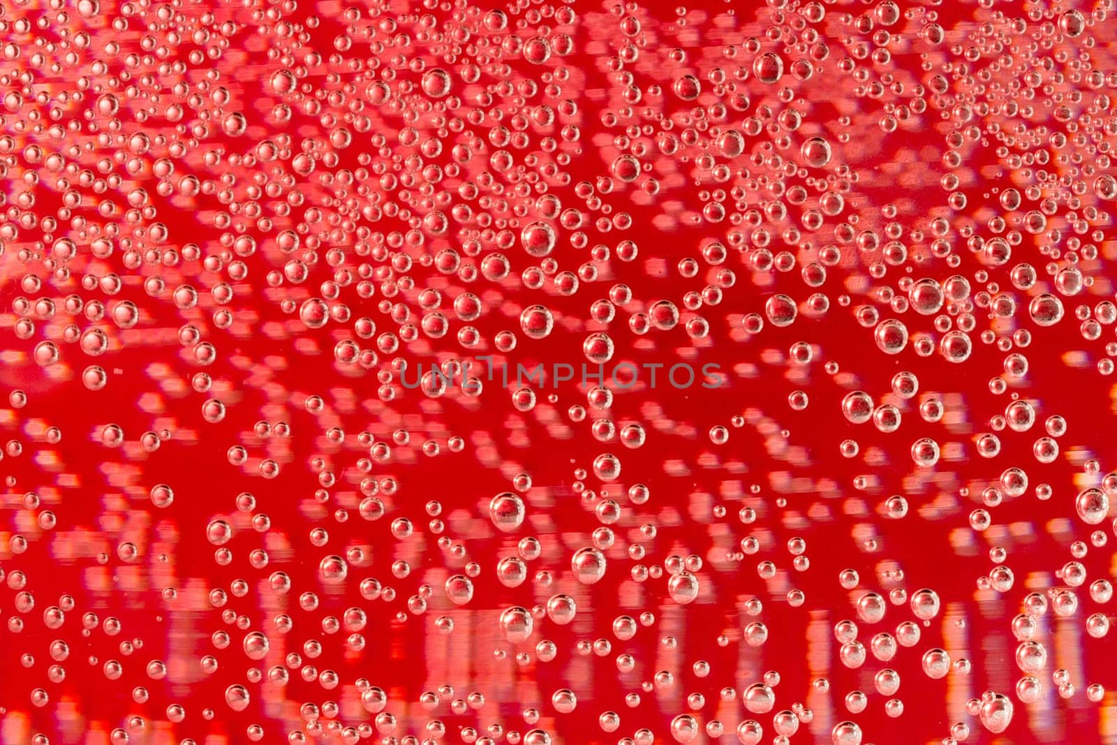 Bubles of water in the red background