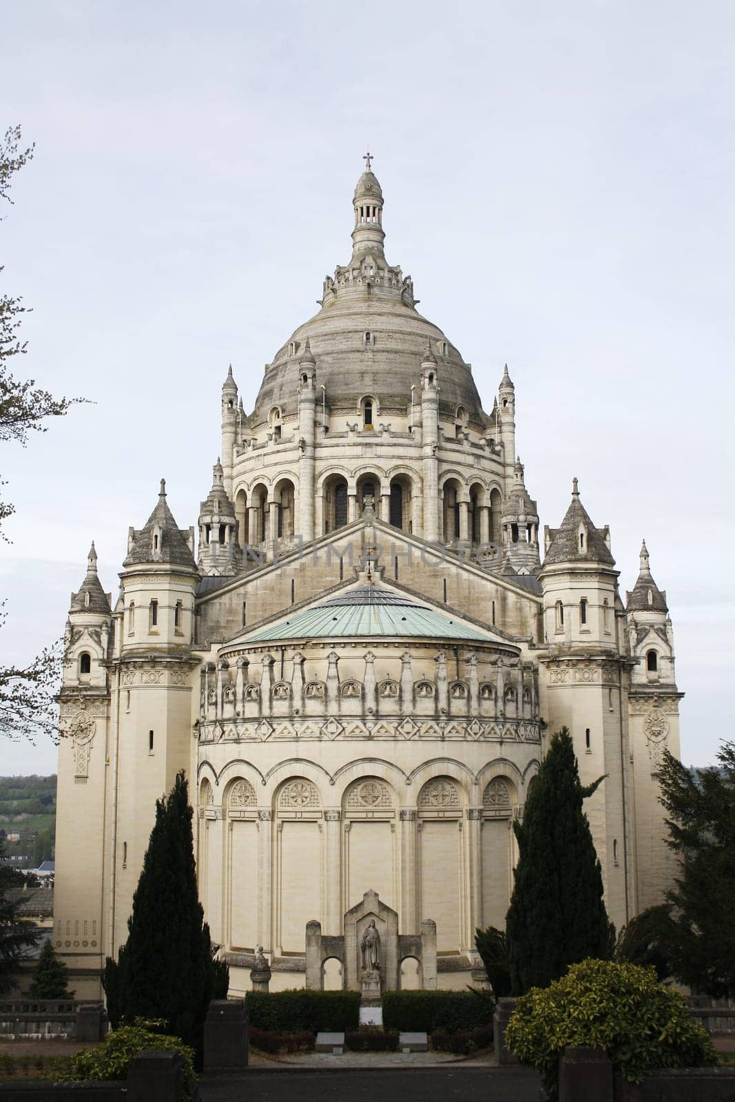 Rear view of the Basilica of Saint Therese of Lisieux, Calvados, Lower Normandy, France.